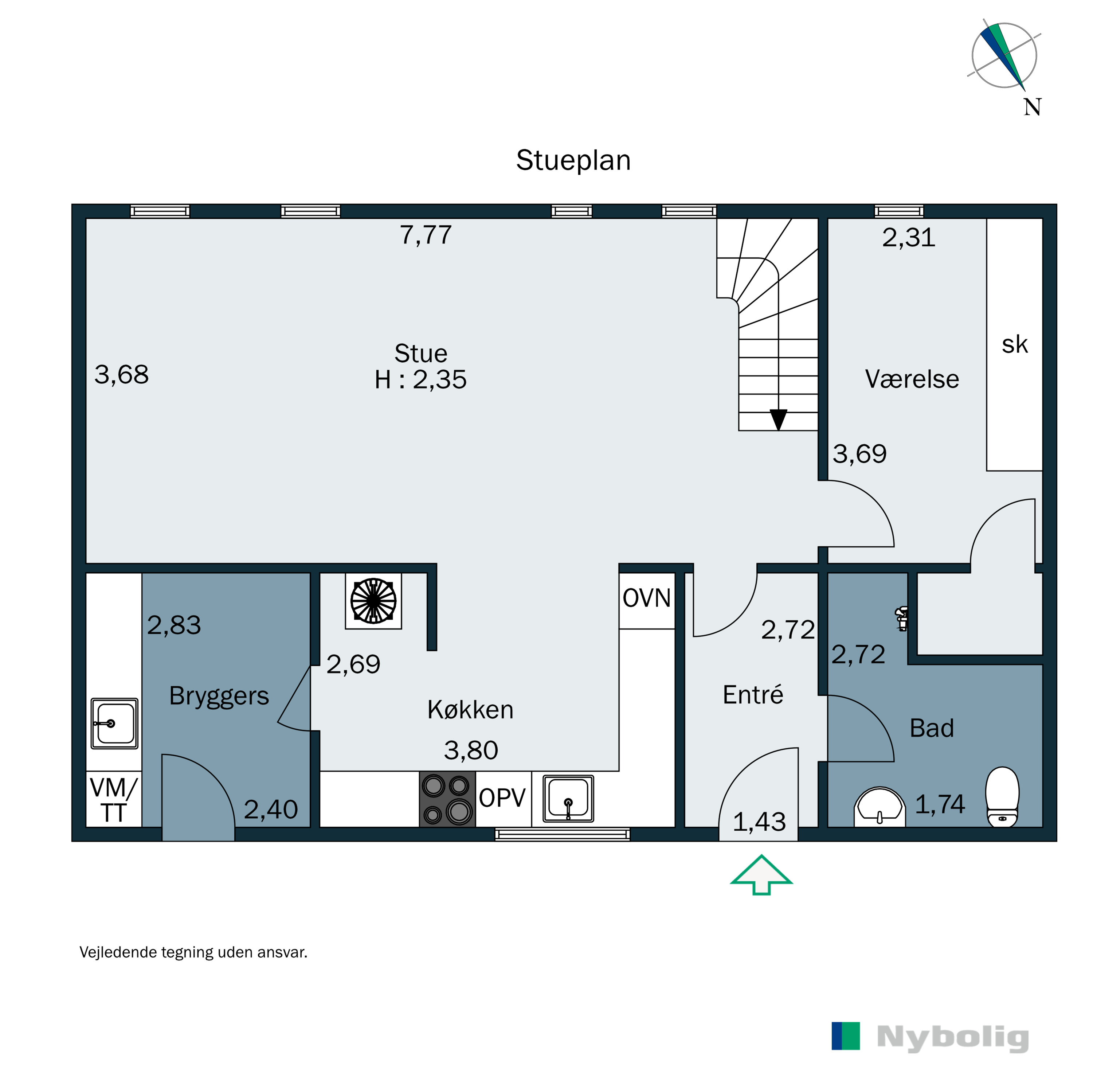 Plantegninger billede af Neder Hallumvej 91, Kvong, 6800 Varde