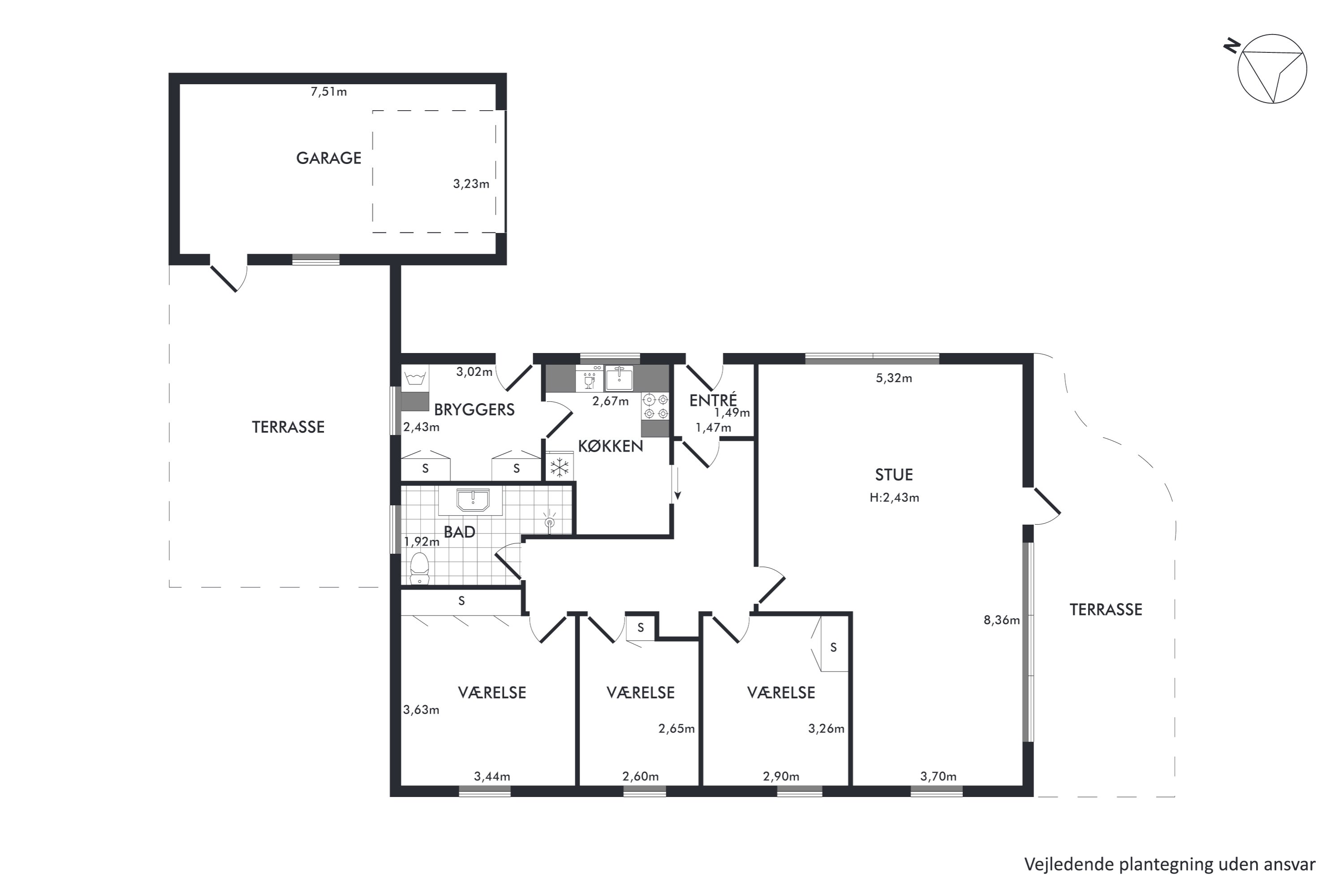 Plantegninger billede af Skovvænget 5, Sjørup, 8800 Viborg