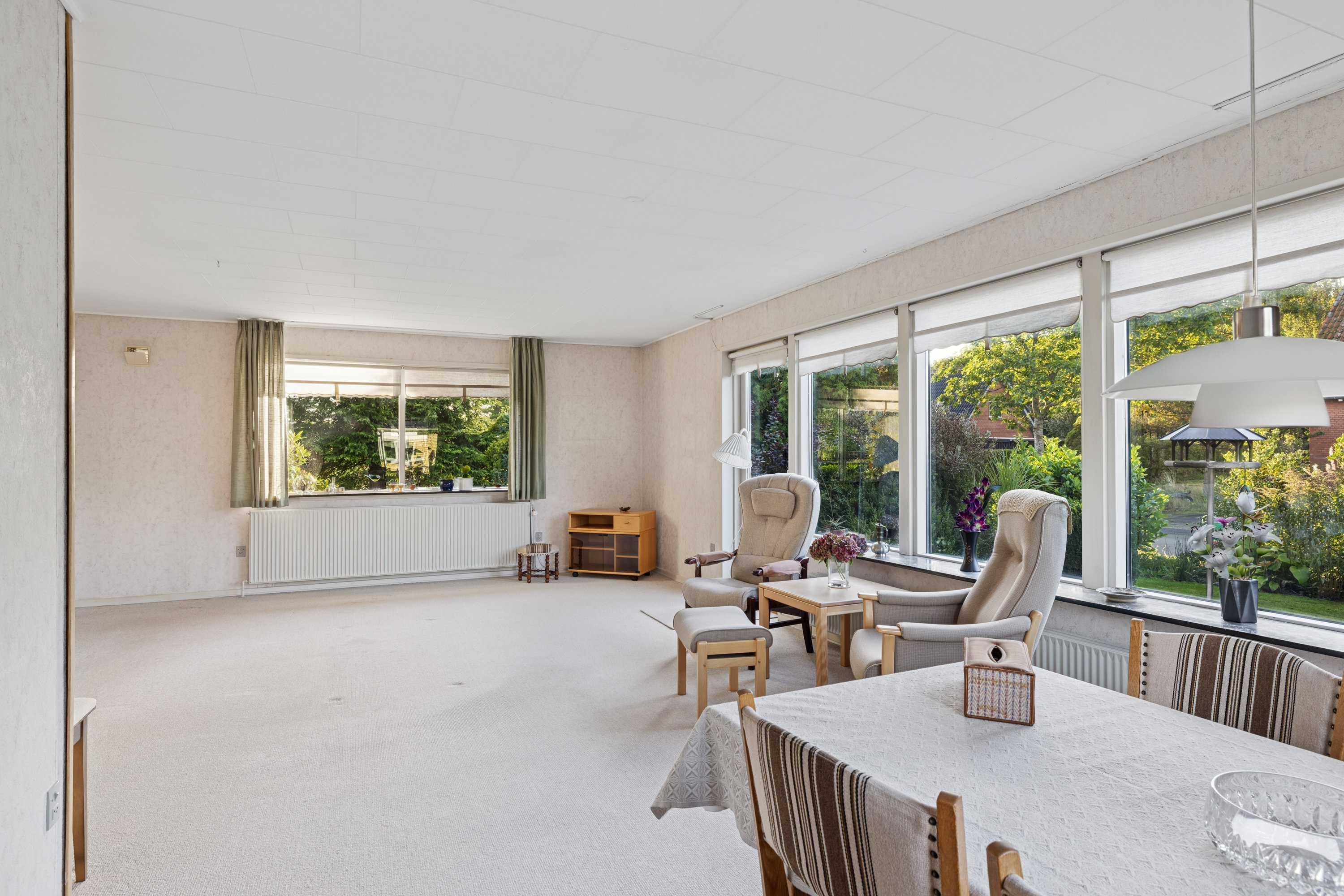 Fremhævet stue billede i fuldskærmstilstand. Billede af Skovvænget 5, Sjørup, 8800 Viborg