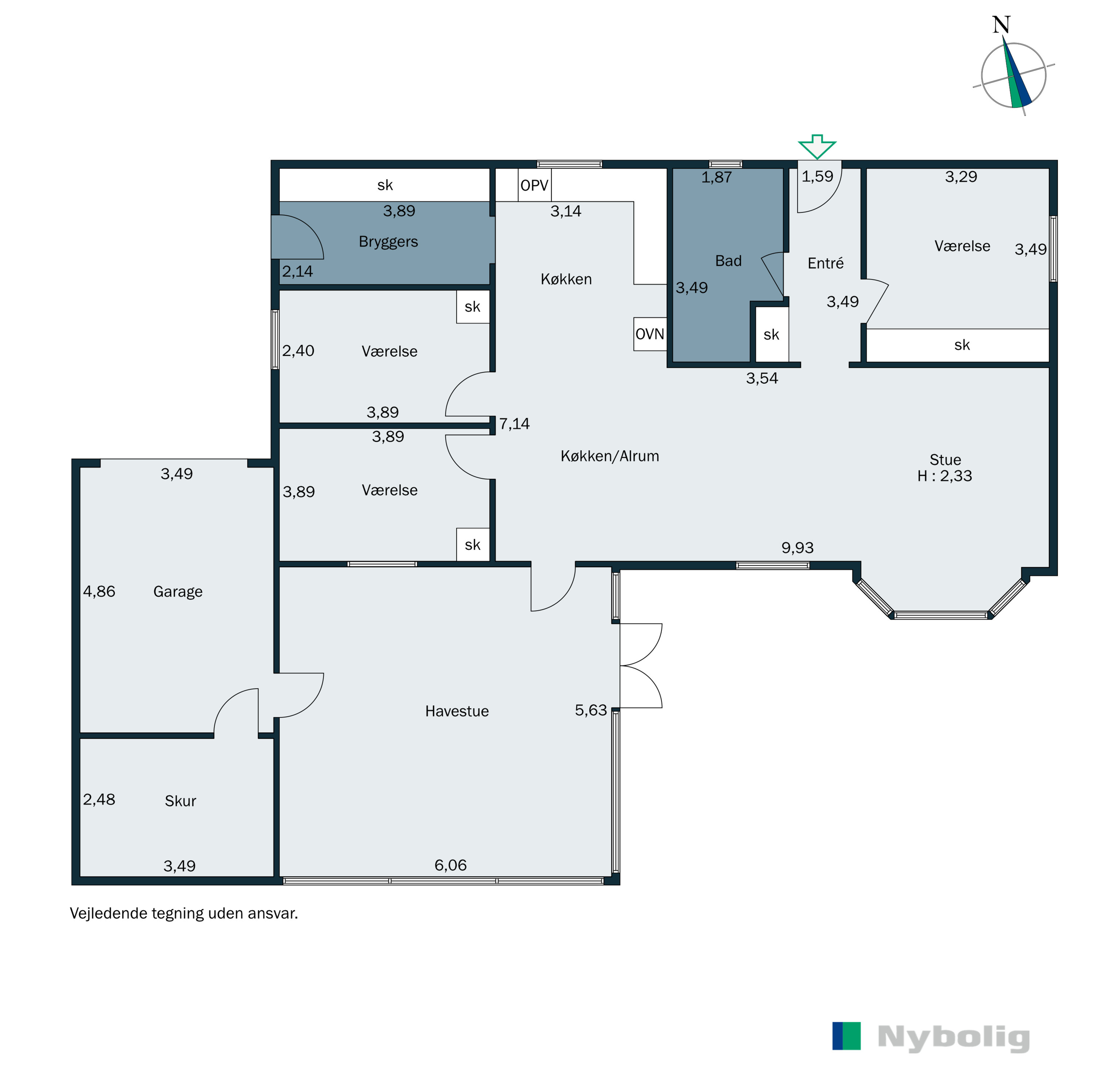 Plantegninger billede af Nørremarksvej 300, 6800 Varde