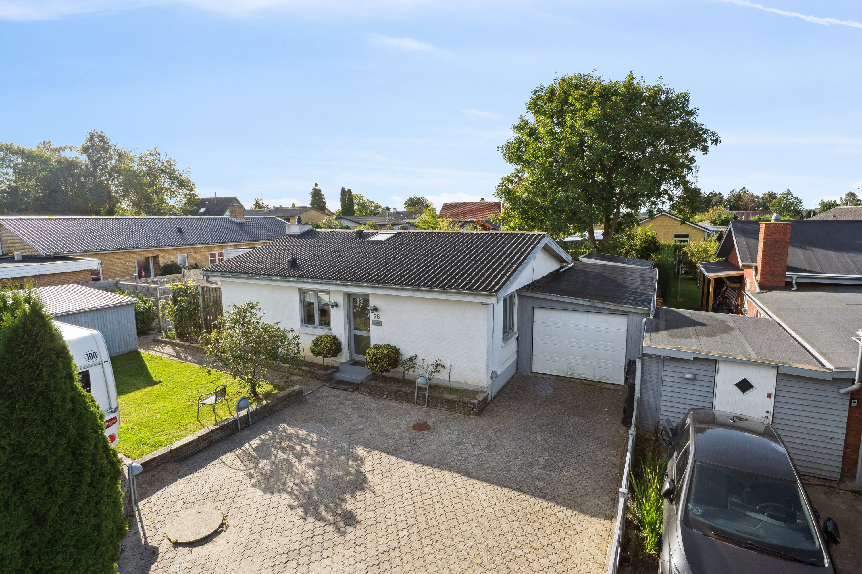 Fremhævet set fra vejen billede i fuldskærmstilstand. Billede af Lindevej 28, 4760 Vordingborg