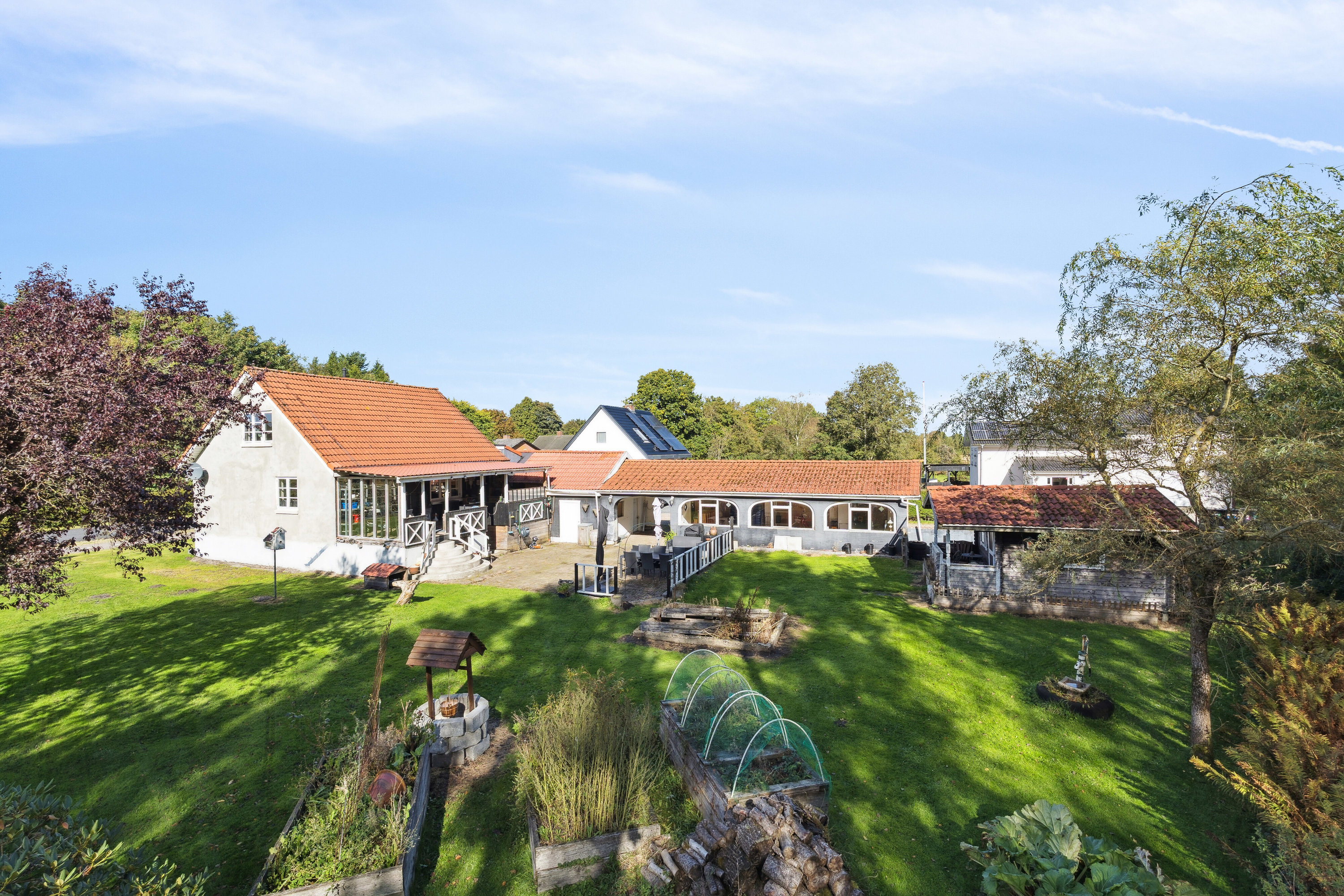 Miniaturebillede 2: set fra haven. Billede af Porsevej 2, 7470 Karup J