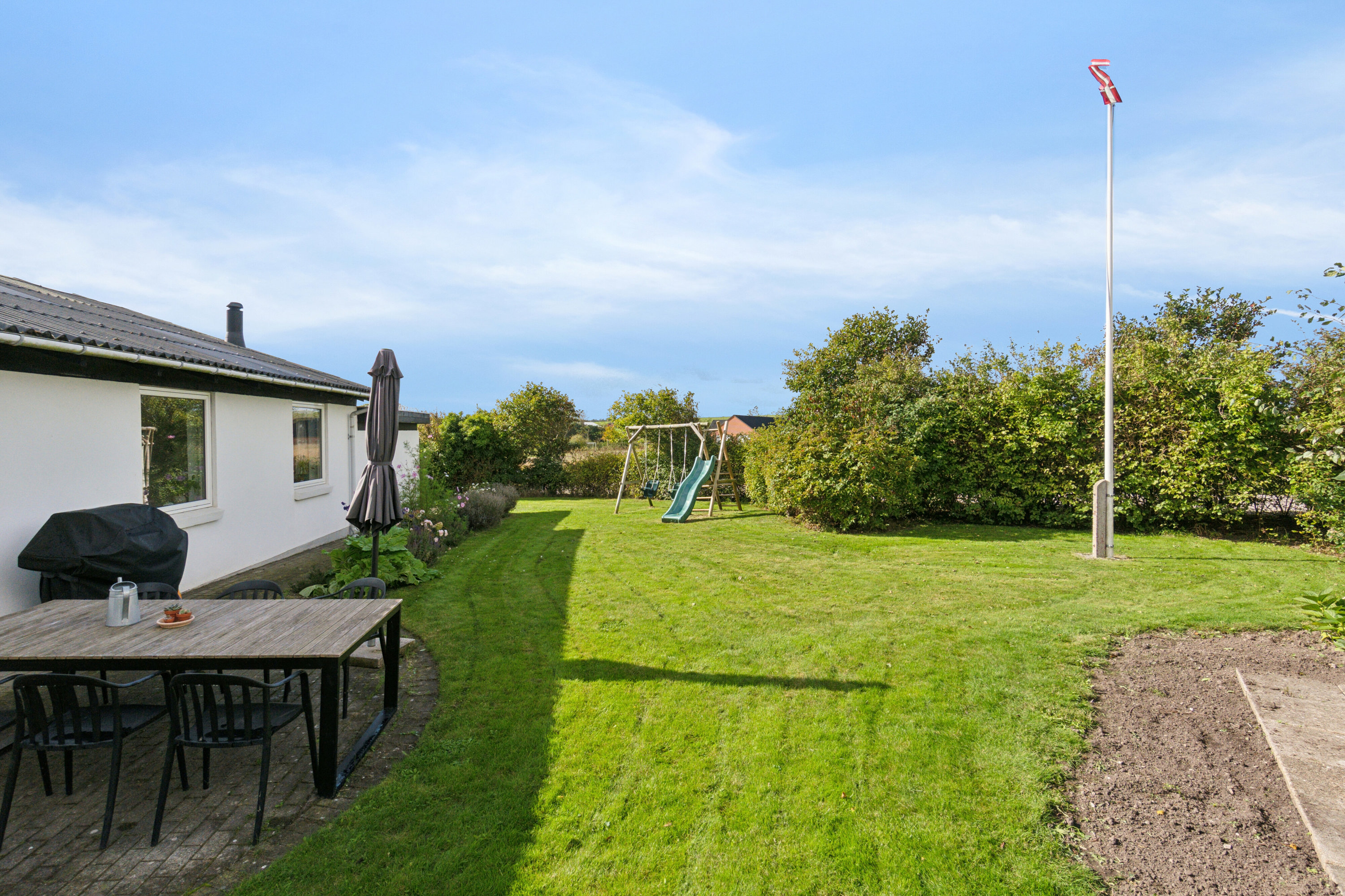 Fremhævet set fra haven billede i fuldskærmstilstand. Billede af Mallevej 10, Sennels, 7700 Thisted