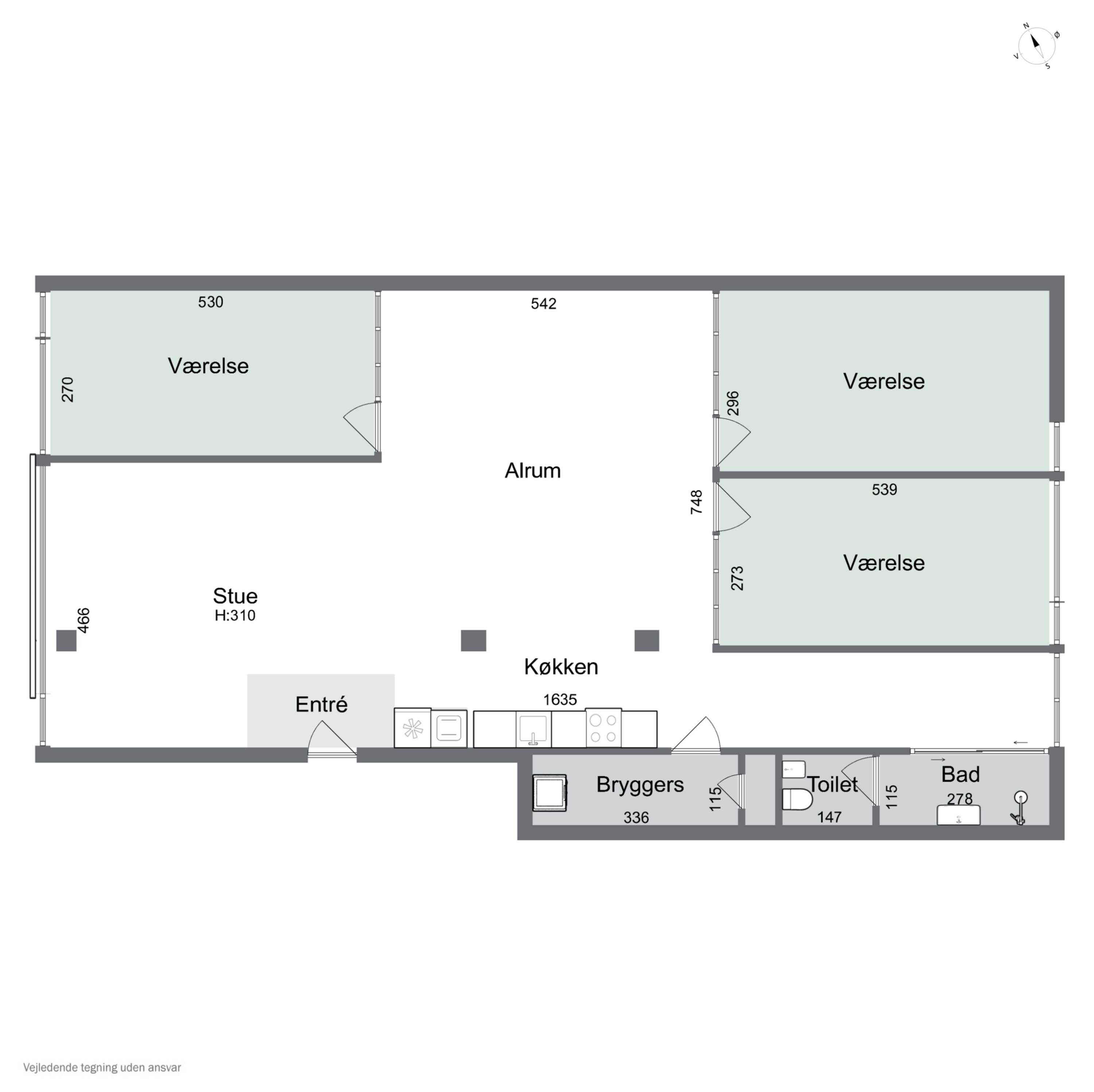 Plantegninger billede af UDEN BOPÆLSPLIGT - Islands Brygge 79E, 2. tv., 2300 København S