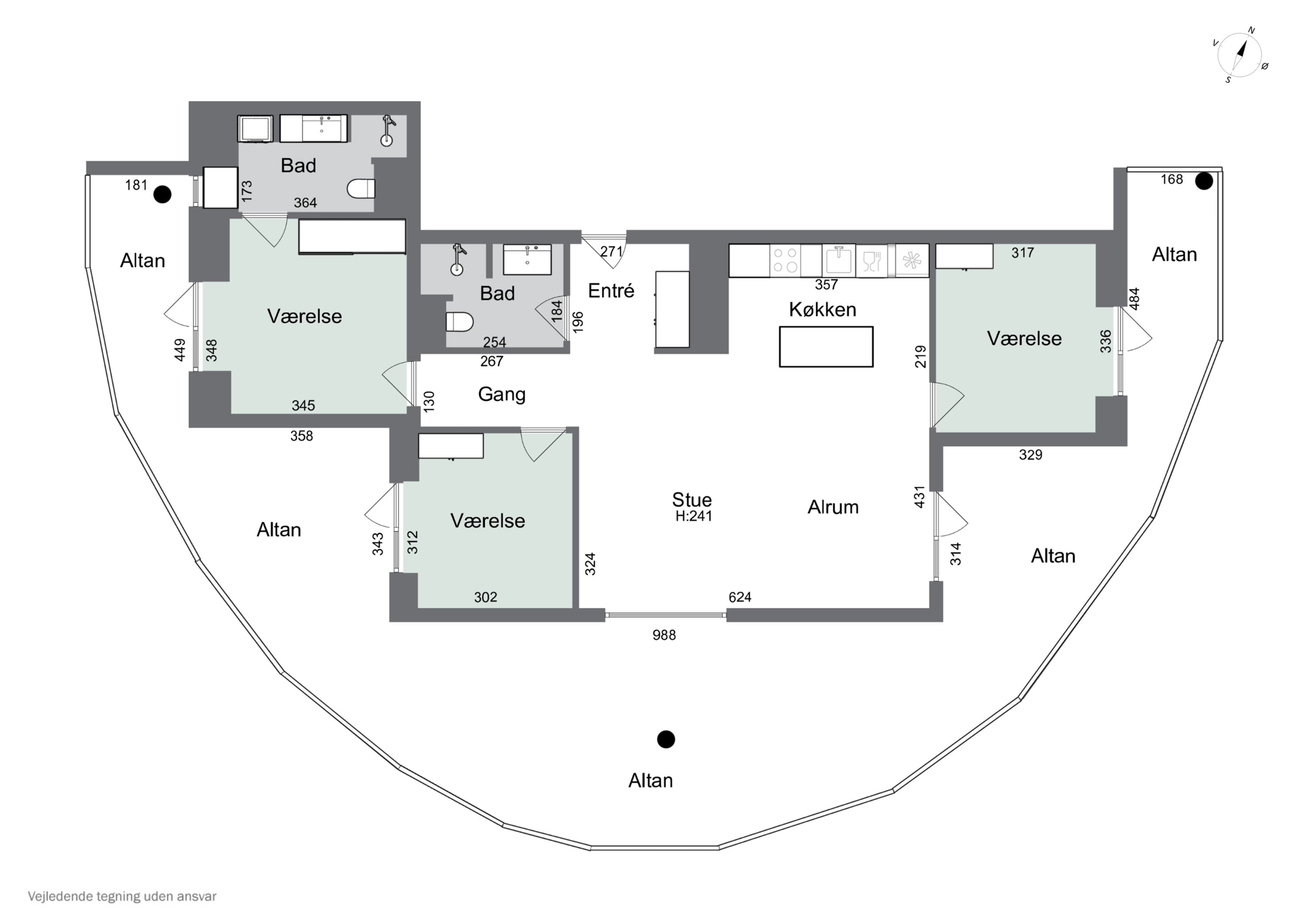 Plantegninger billede af Amager Strandvej 110B, 6. tv., 2300 København S