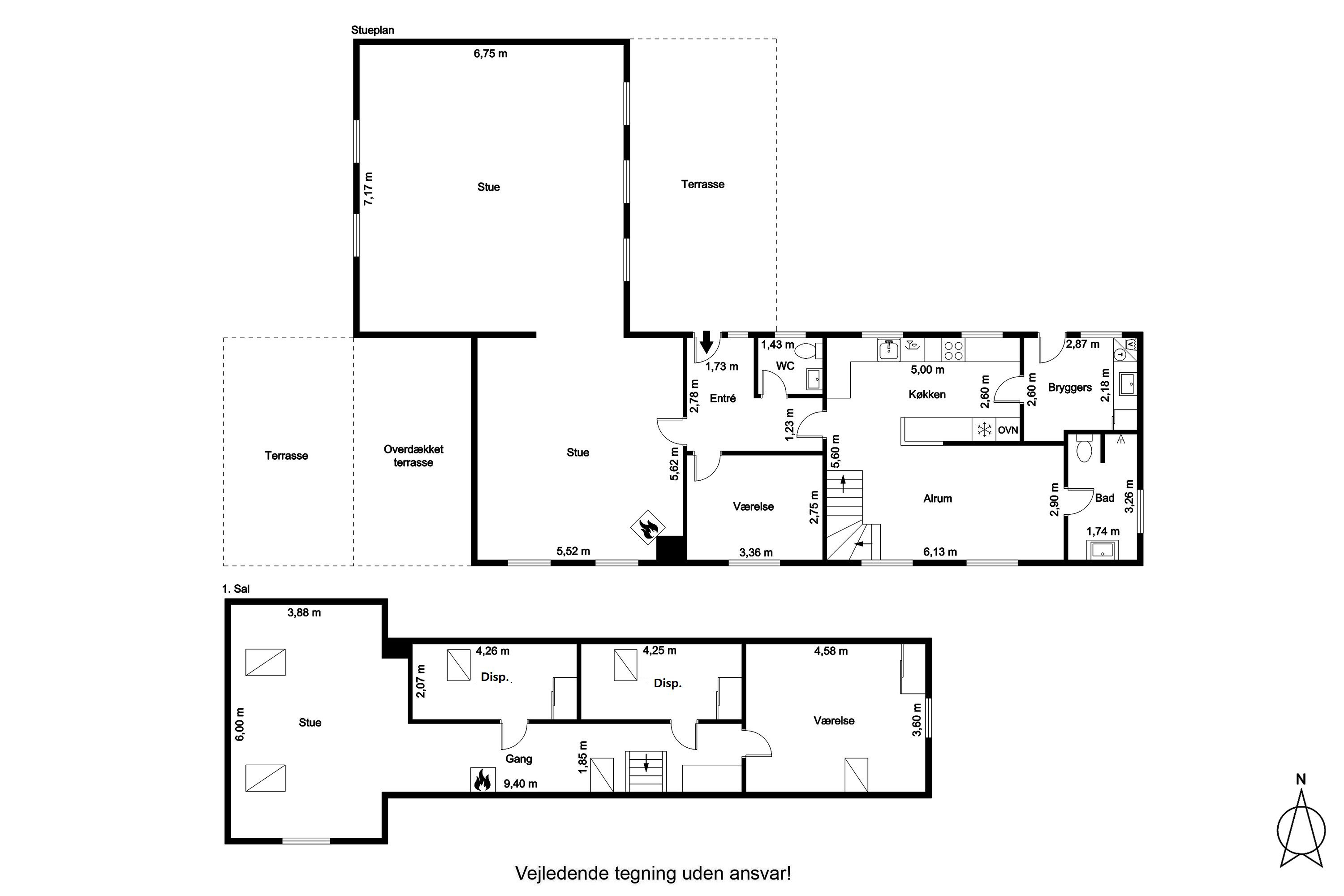 Plantegninger billede af Solsbækvej 276, Lyngså, 9300 Sæby