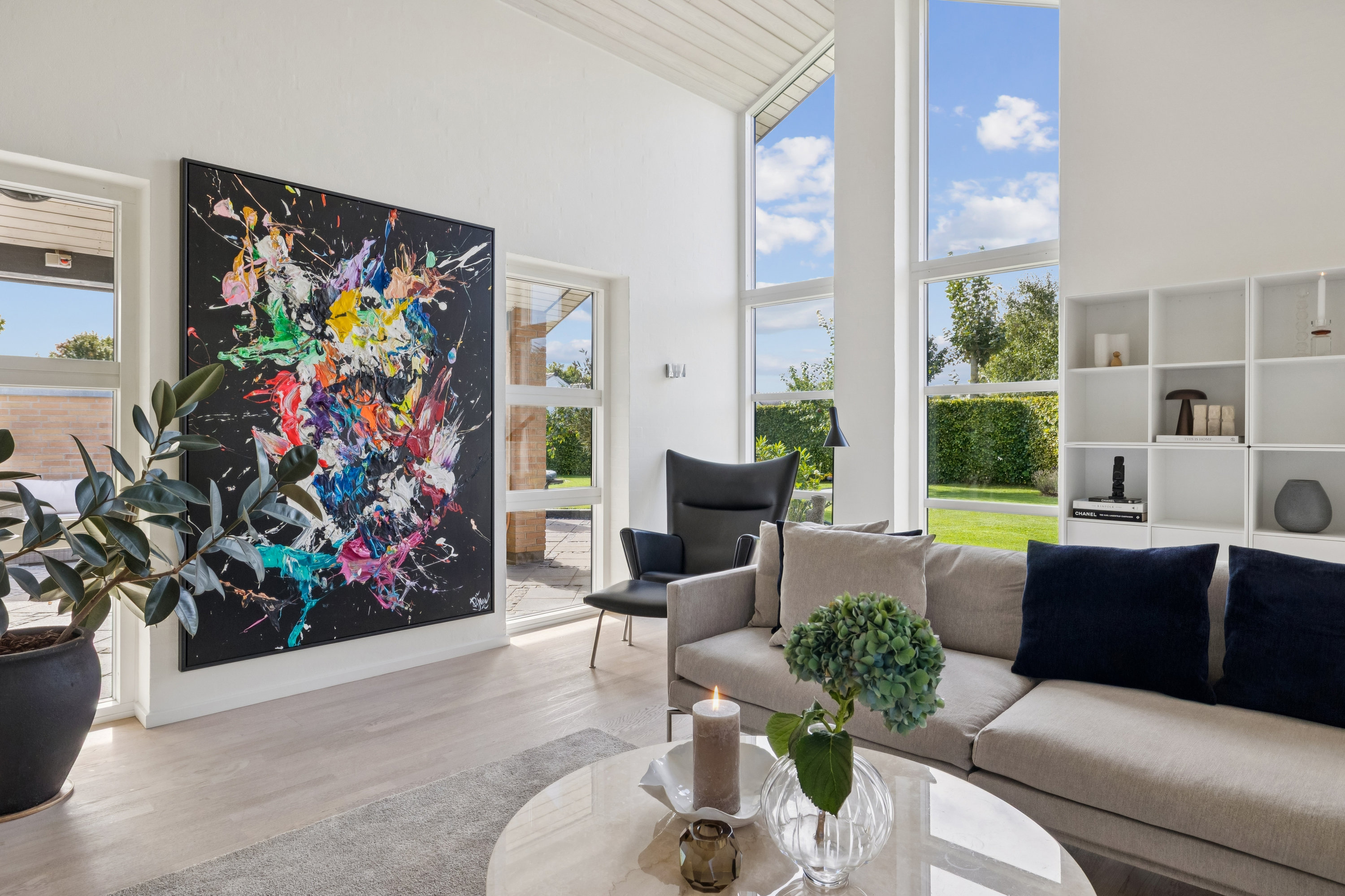 Fremhævet stue billede i fuldskærmstilstand. Billede af Bævervej 18, 8660 Skanderborg