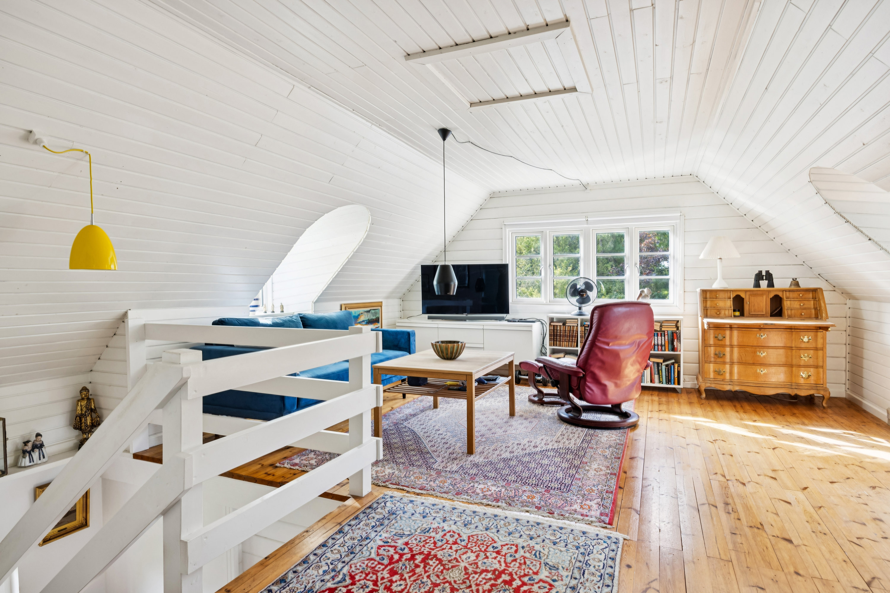 Fremhævet stue billede i fuldskærmstilstand. Billede af Grønhøj 45, Egsmark Strand, 8400 Ebeltoft