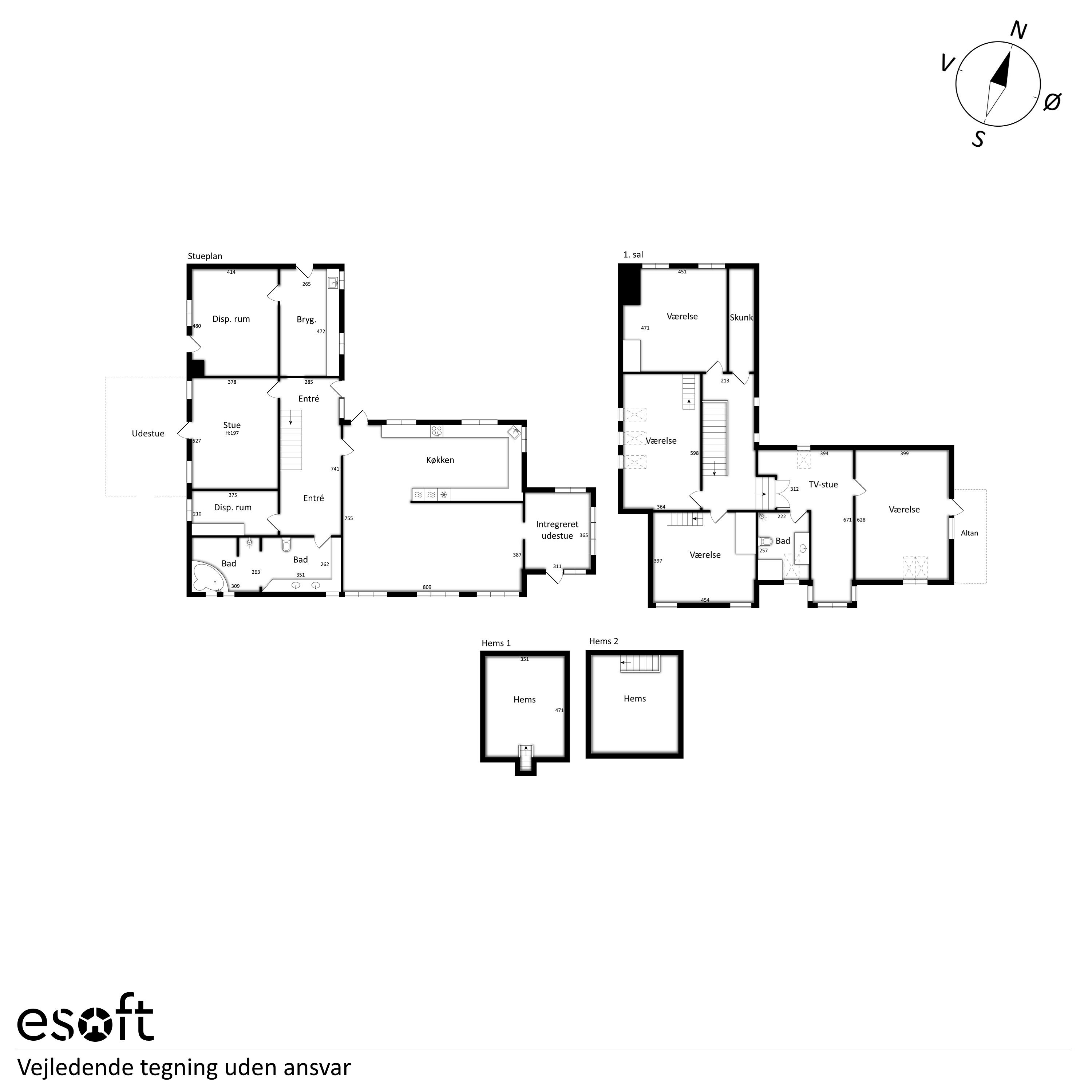 Plantegninger billede af Slotsvej 5, 8860 Ulstrup