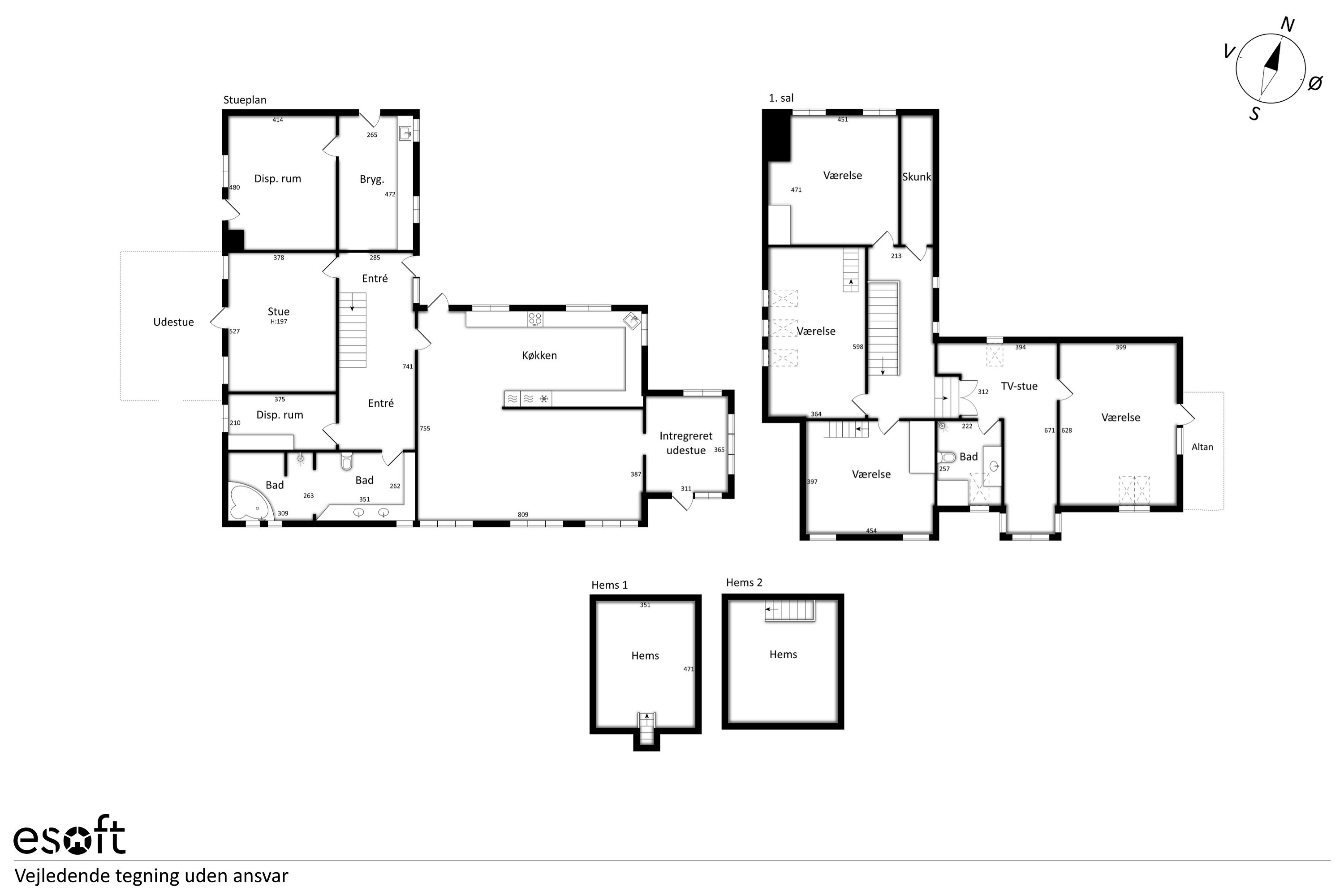 Plantegninger billede af Slotsvej 5, 8860 Ulstrup