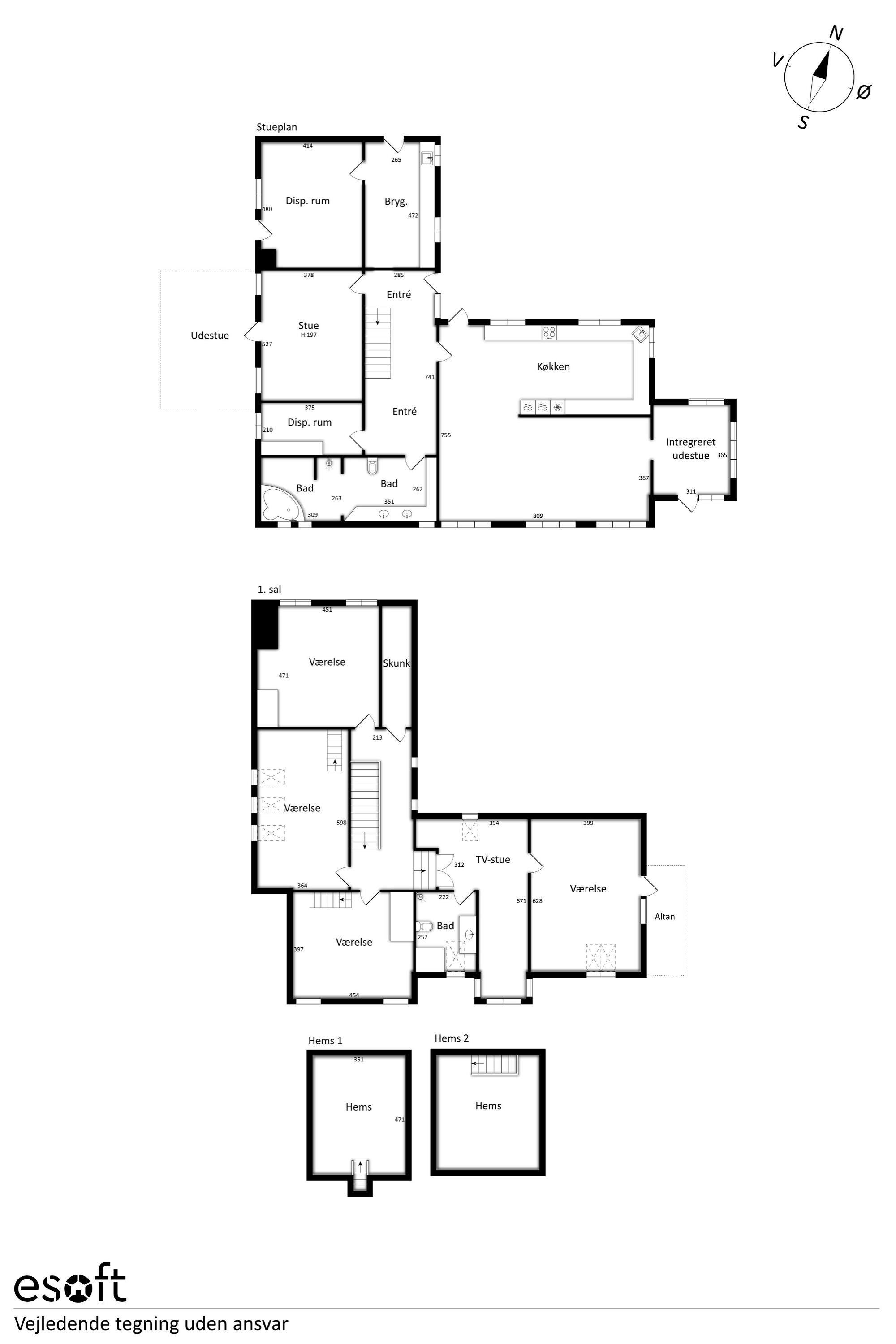Plantegninger billede af Slotsvej 5, 8860 Ulstrup