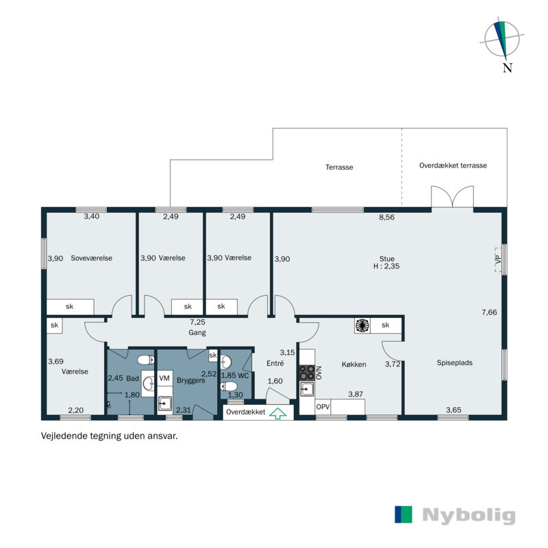 Plantegninger billede af Grønningen 2, Hornsyld, 8783 Hornsyld