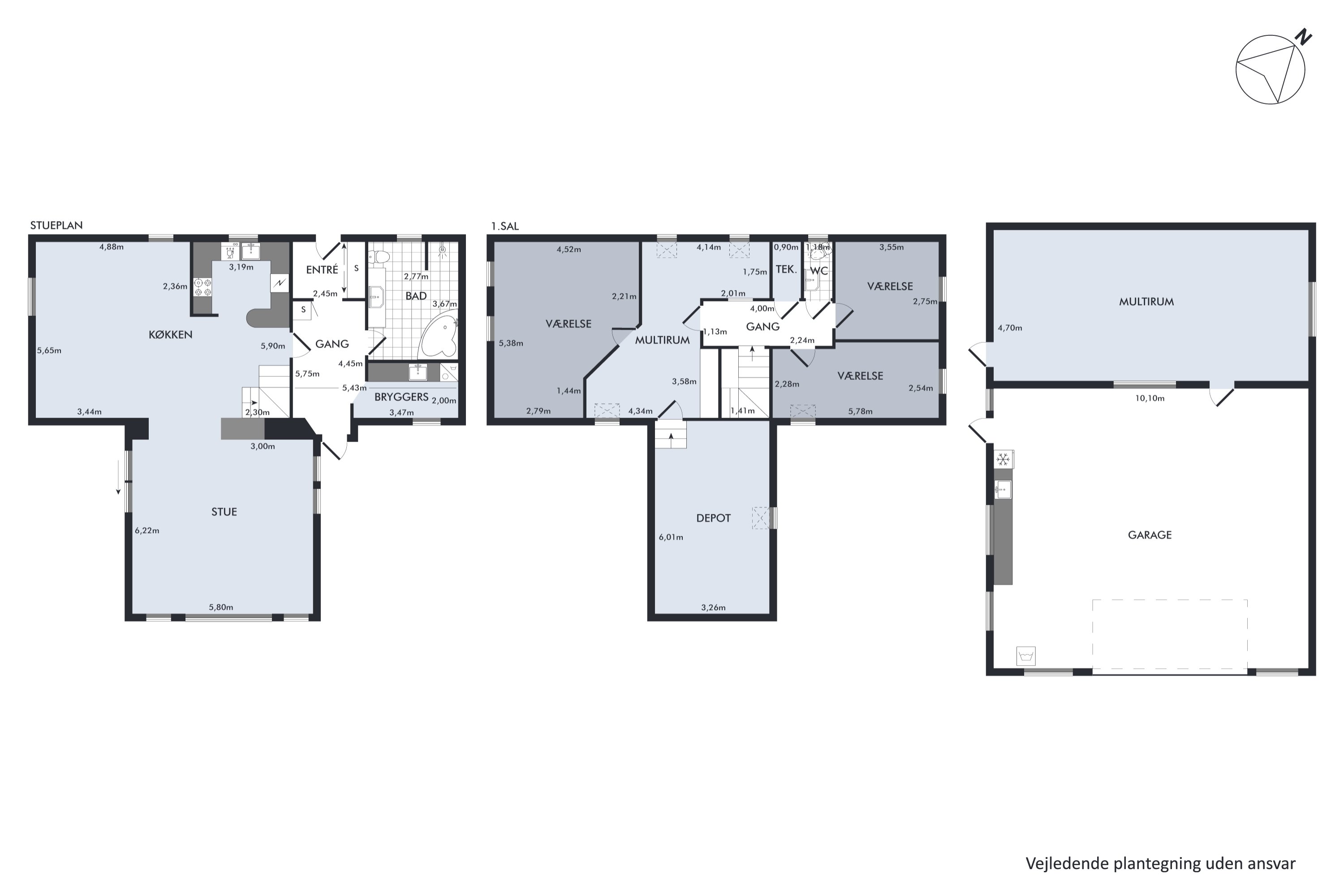 Plantegninger billede af Gravene 3, 8981 Spentrup