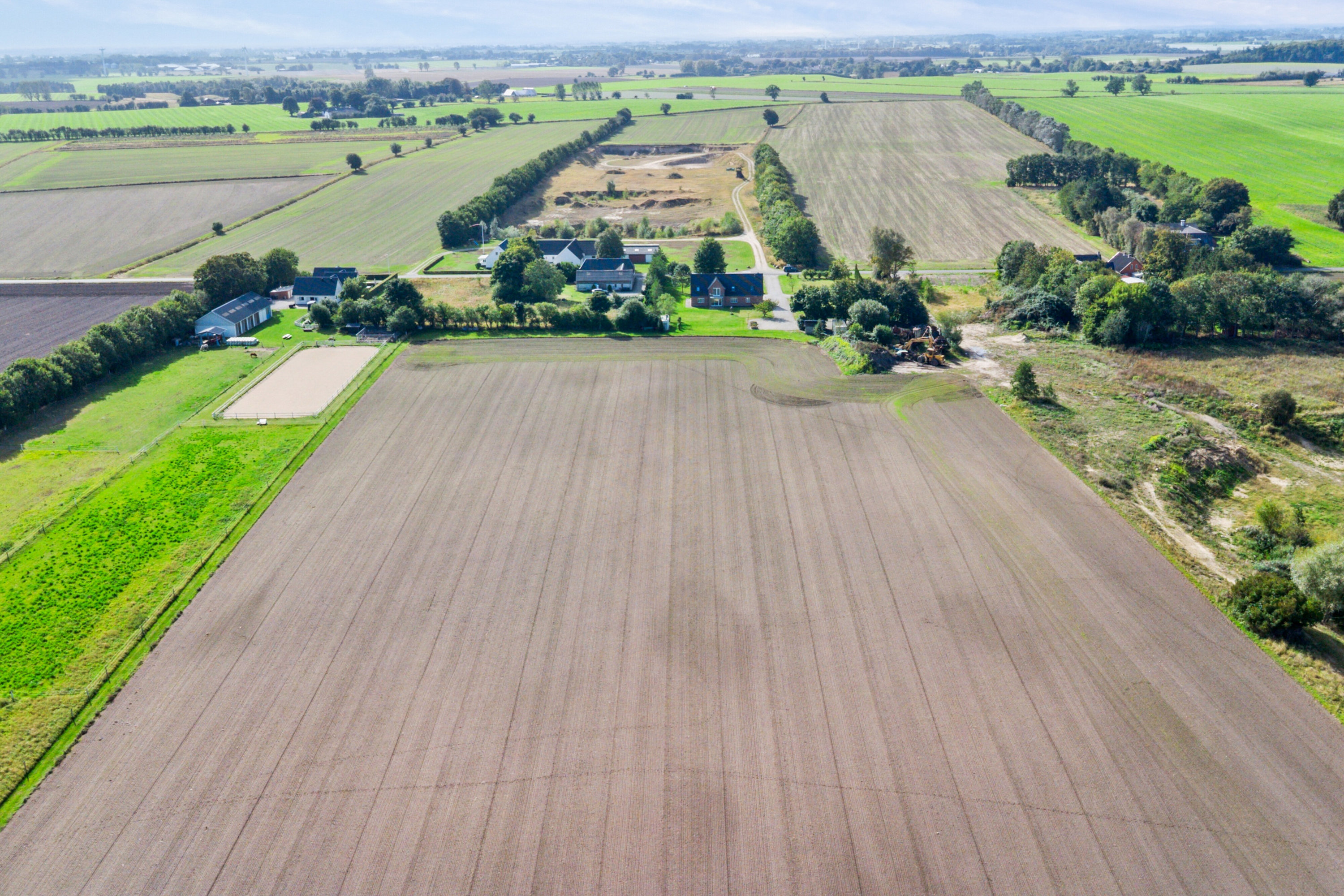 Fremhævet luftfoto billede i fuldskærmstilstand. Billede af P Hansens Gyden 17, Gyngstrup Mark, 5450 Otterup