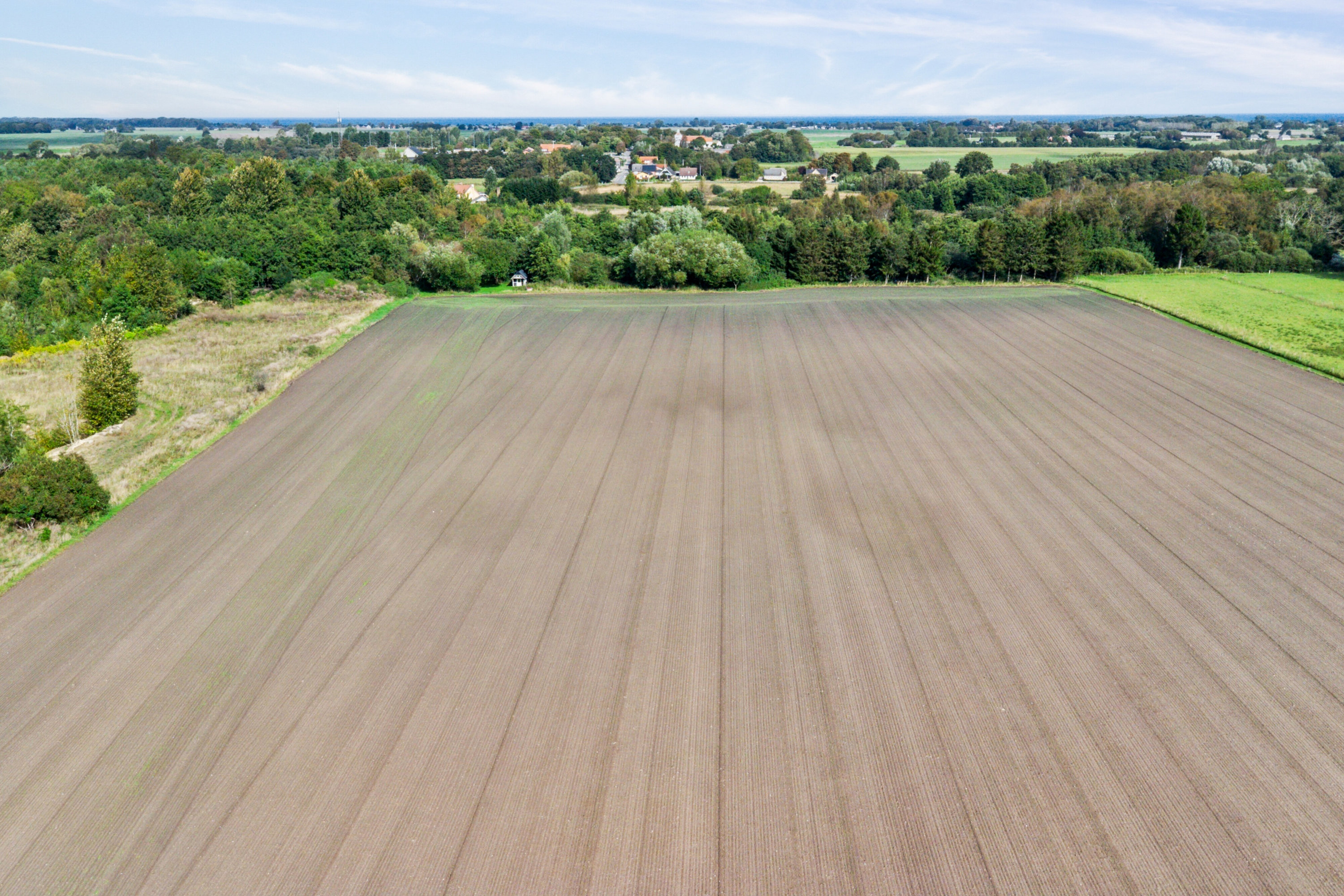 Fremhævet luftfoto billede i fuldskærmstilstand. Billede af P Hansens Gyden 17, Gyngstrup Mark, 5450 Otterup