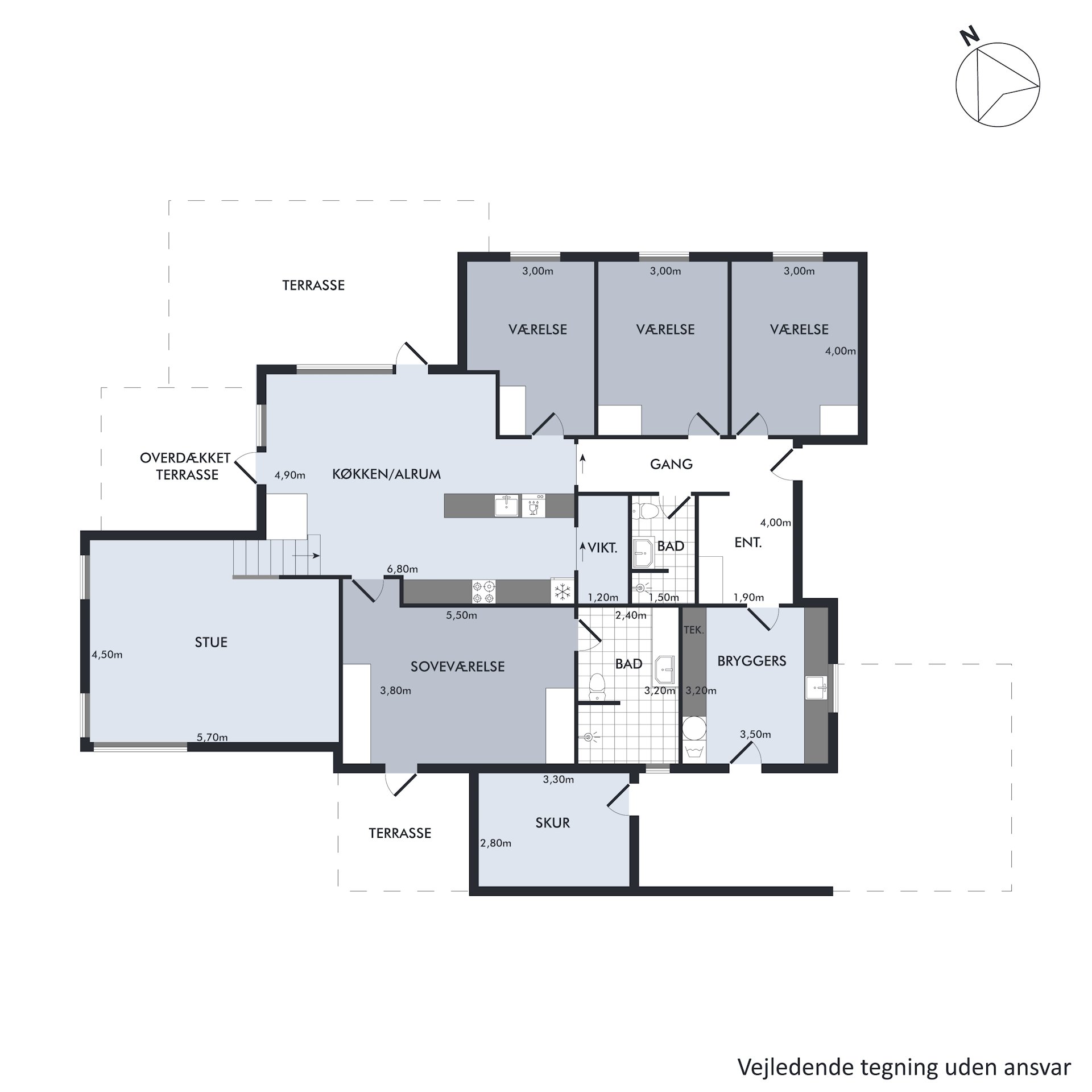 Plantegninger billede af Strandbakkevej 24, 8250 Egå