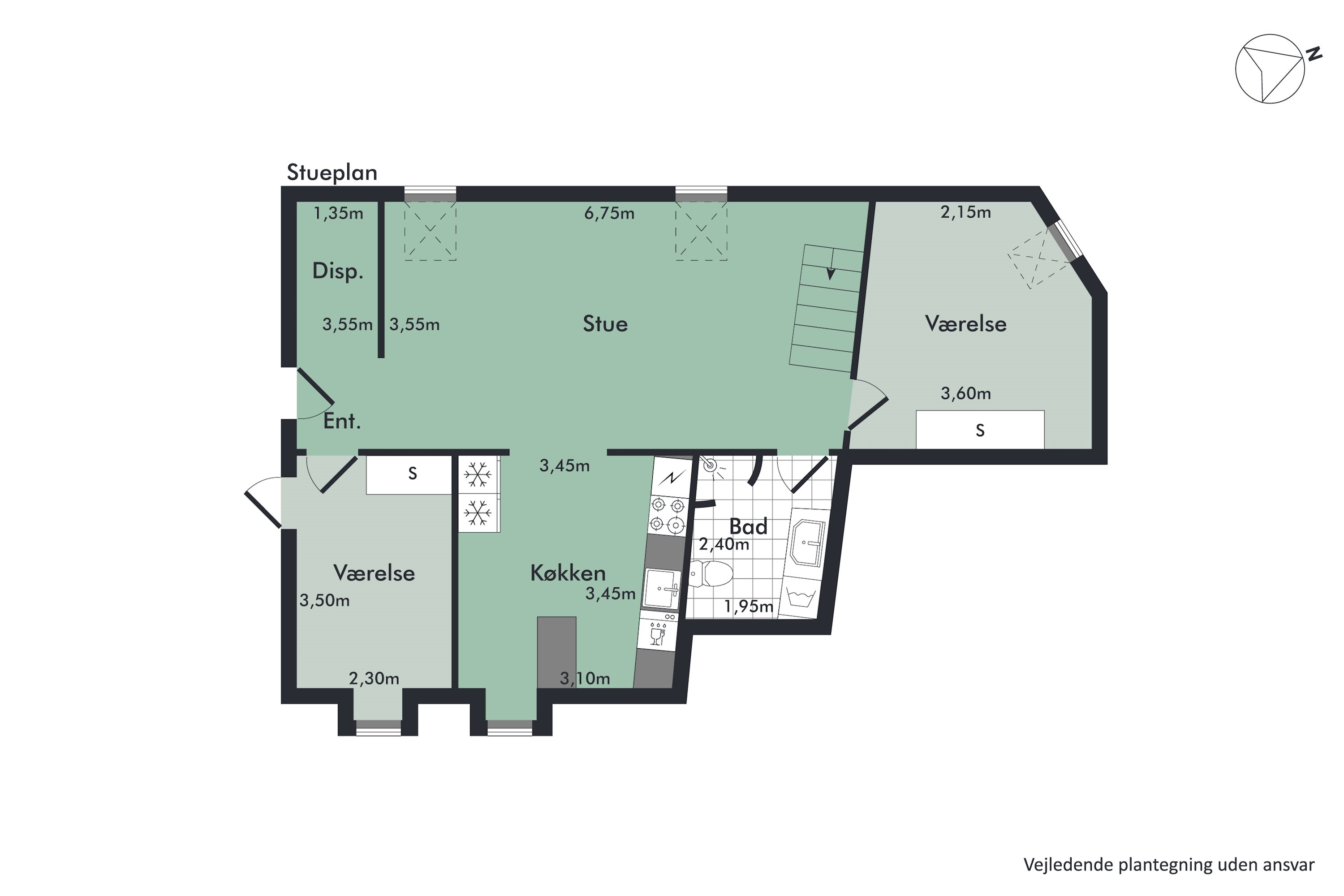 Plantegninger billede af Vesterbro 46, 5. tv., 9000 Aalborg