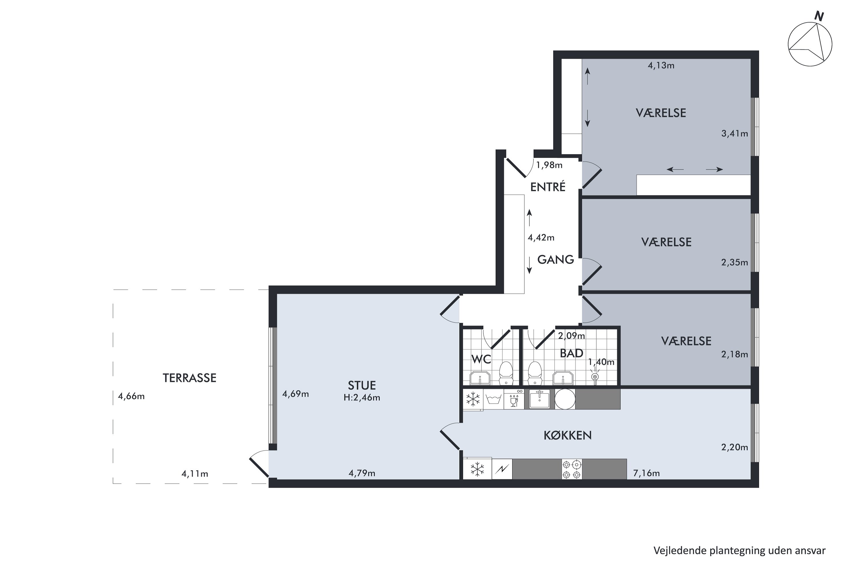 Plantegninger billede af Saven C 2, 3. 3., Høje Taastrup, 2630 Taastrup