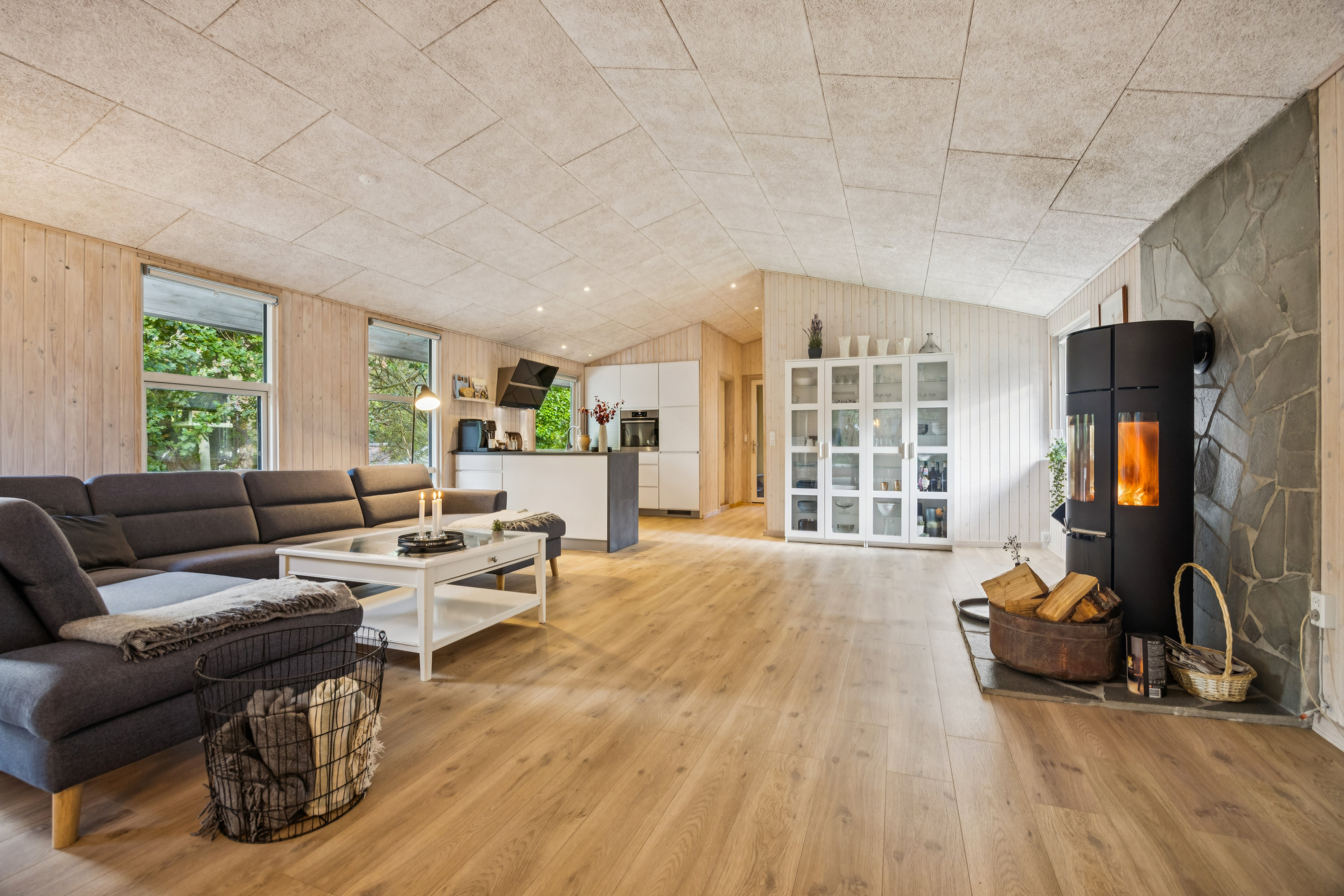 Fremhævet stue billede i fuldskærmstilstand. Billede af Kongevejen 187, Hou, 9370 Hals