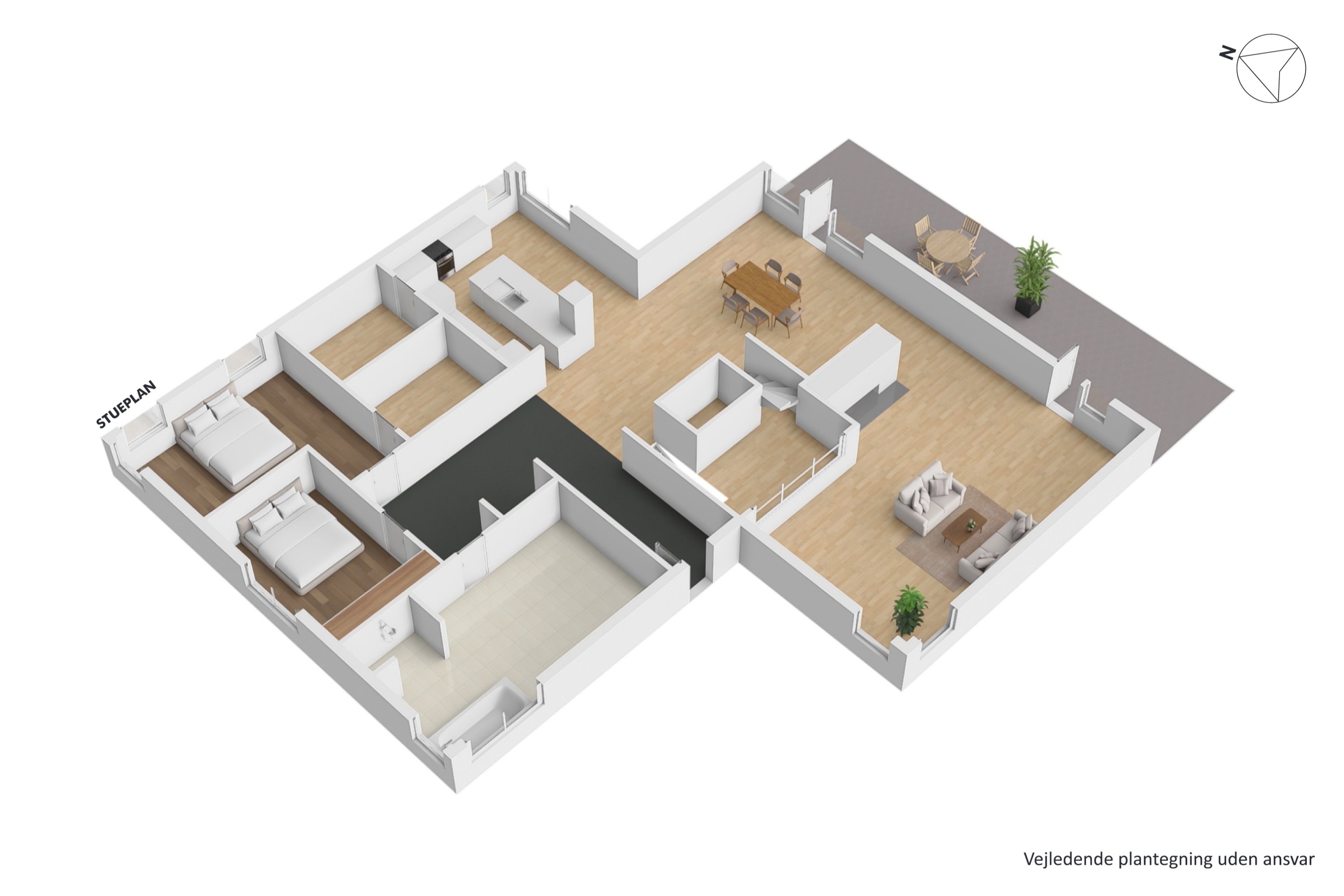 Plantegninger billede af Holmebakken 48, 8382 Hinnerup