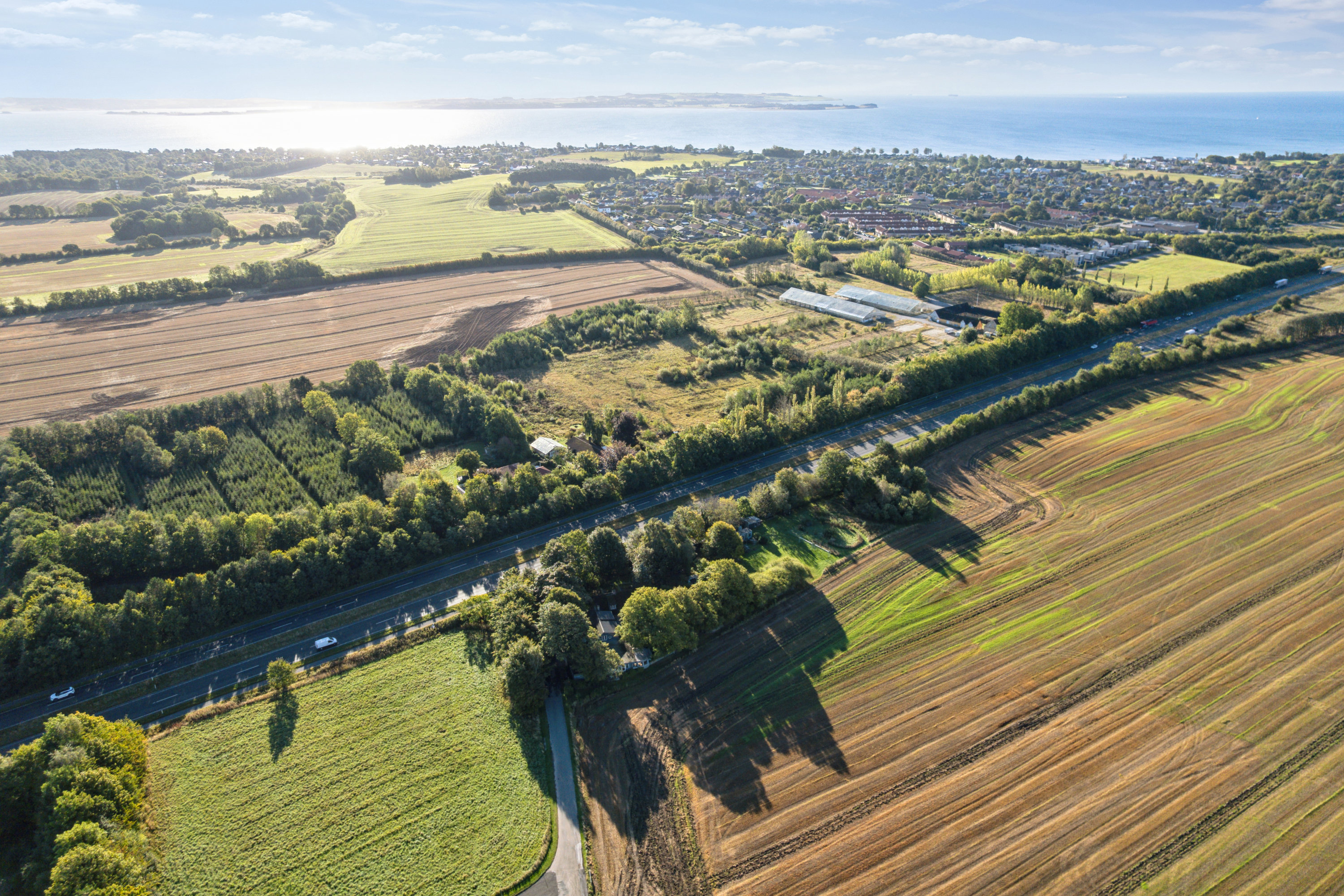 Fremhævet luftfoto billede i fuldskærmstilstand. Billede af Grenåvej 615, 8541 Skødstrup