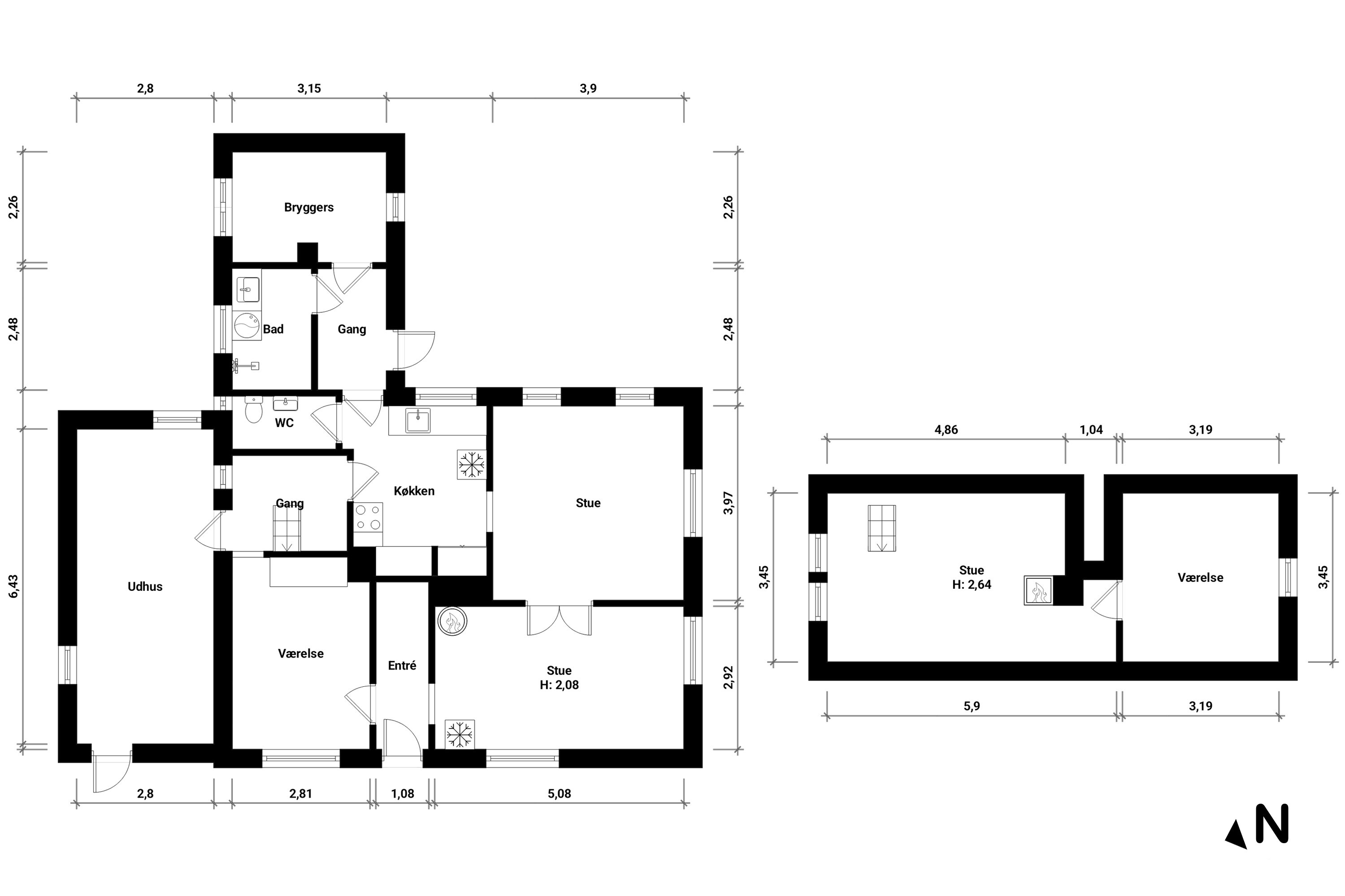 Plantegninger billede af Vigvej 62, Nørre Vedby, 4840 Nørre Alslev