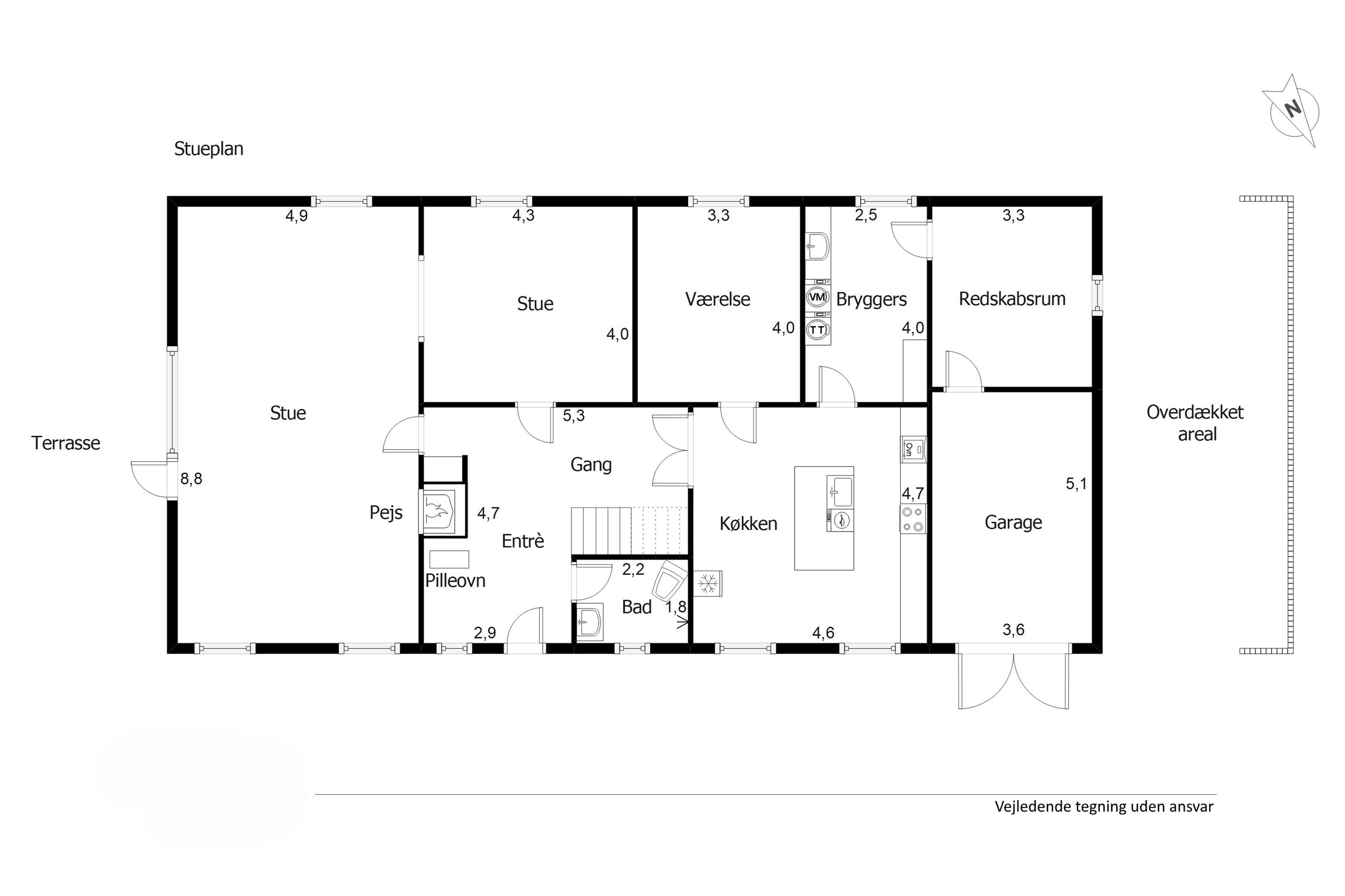 Plantegninger billede af Munkemøllevej 6, 6300 Gråsten