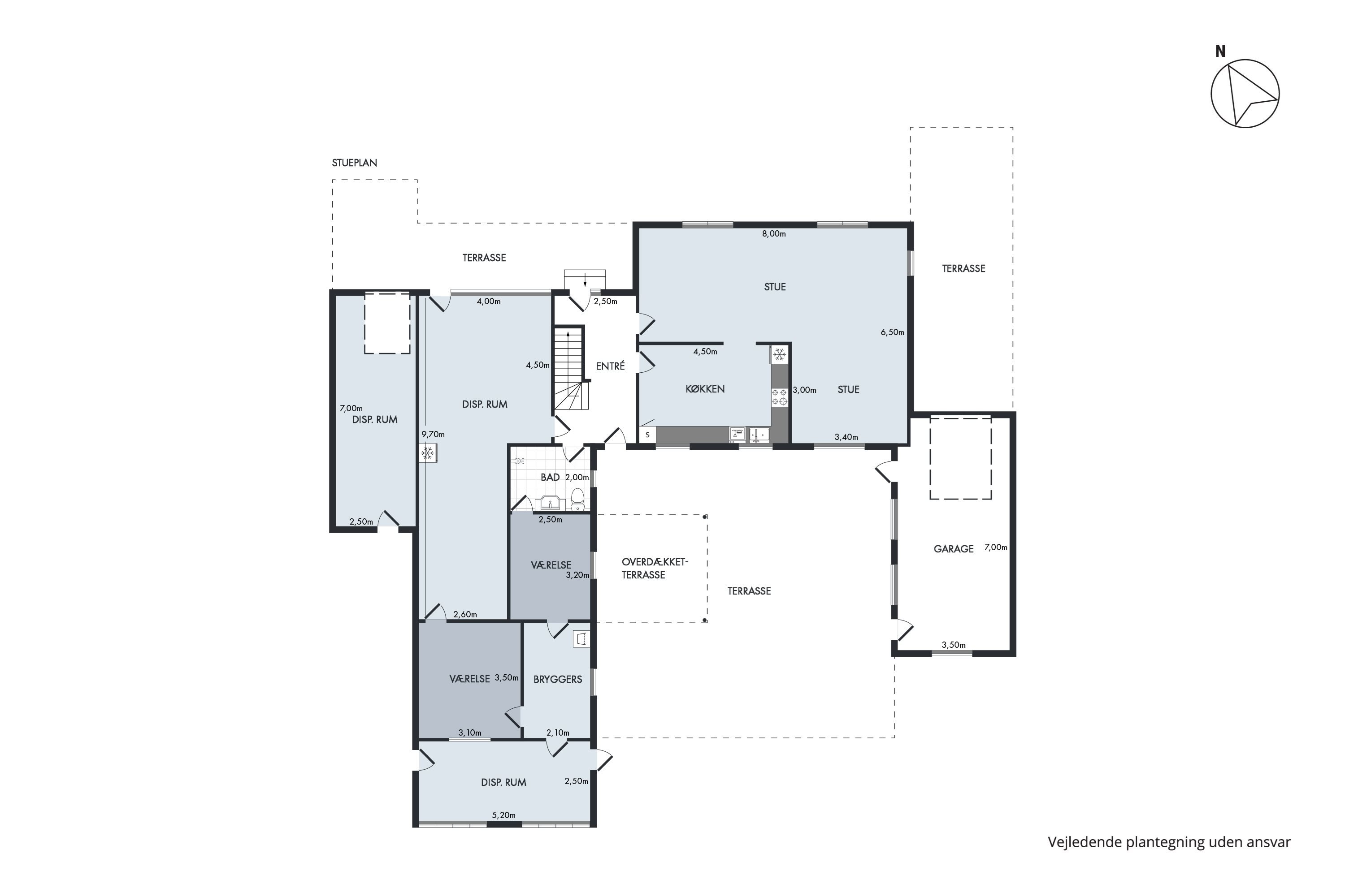 Plantegninger billede af Grindstedvej 19, Uggerhalne, 9310 Vodskov