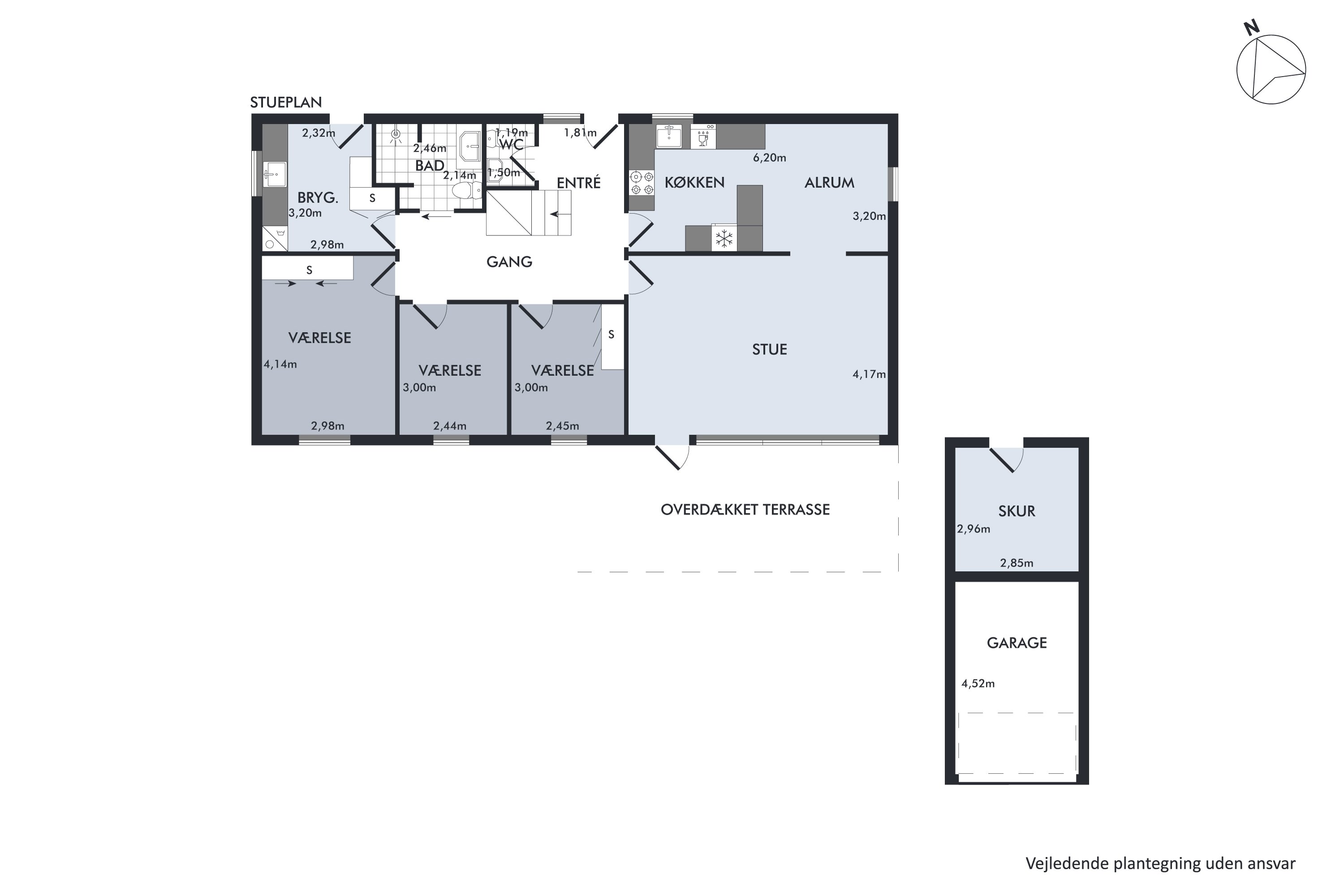 Plantegninger billede af Rønvangen 116, 8382 Hinnerup