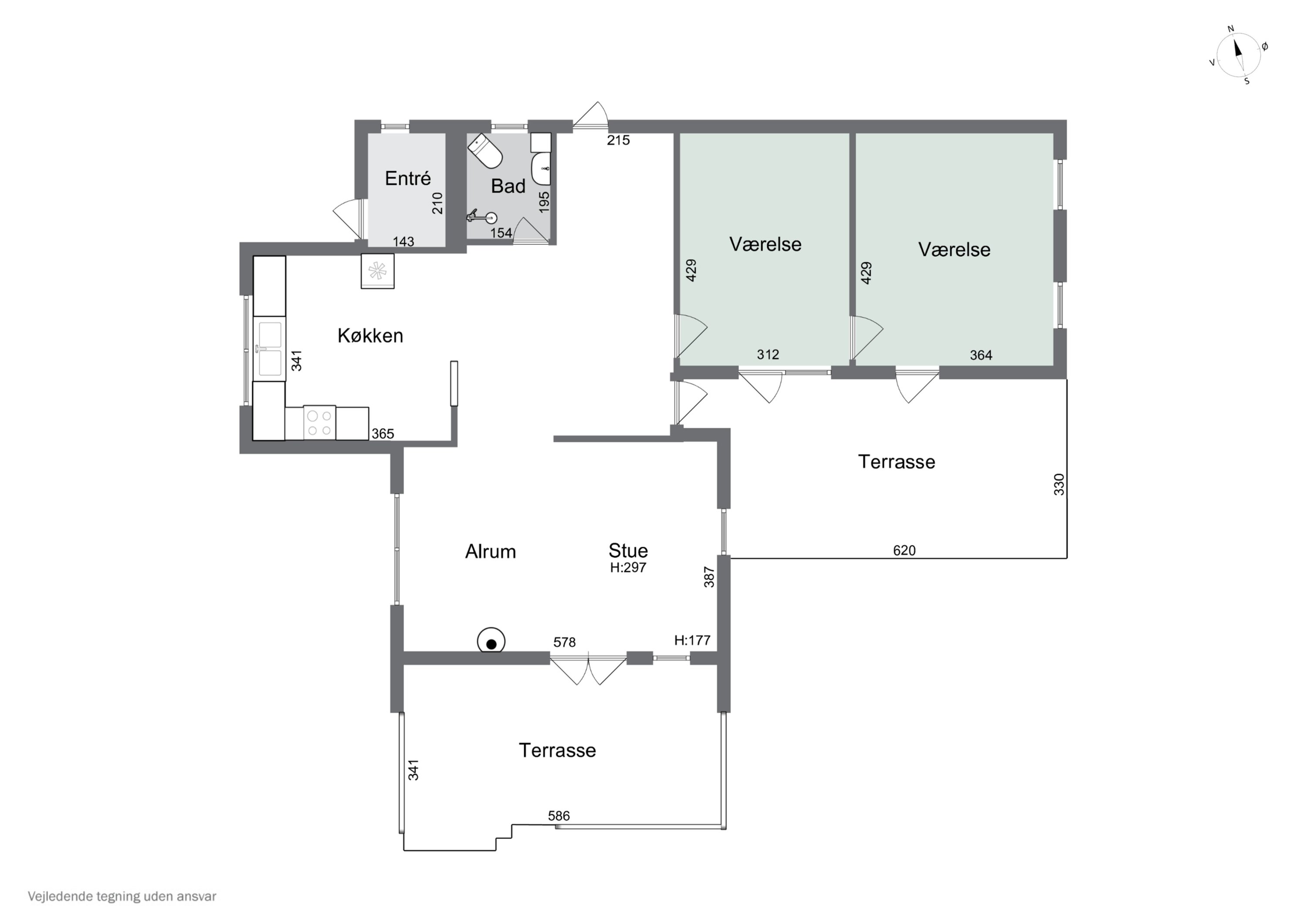 Plantegninger billede af Skovbakken 8, Hønsinge L, 4560 Vig