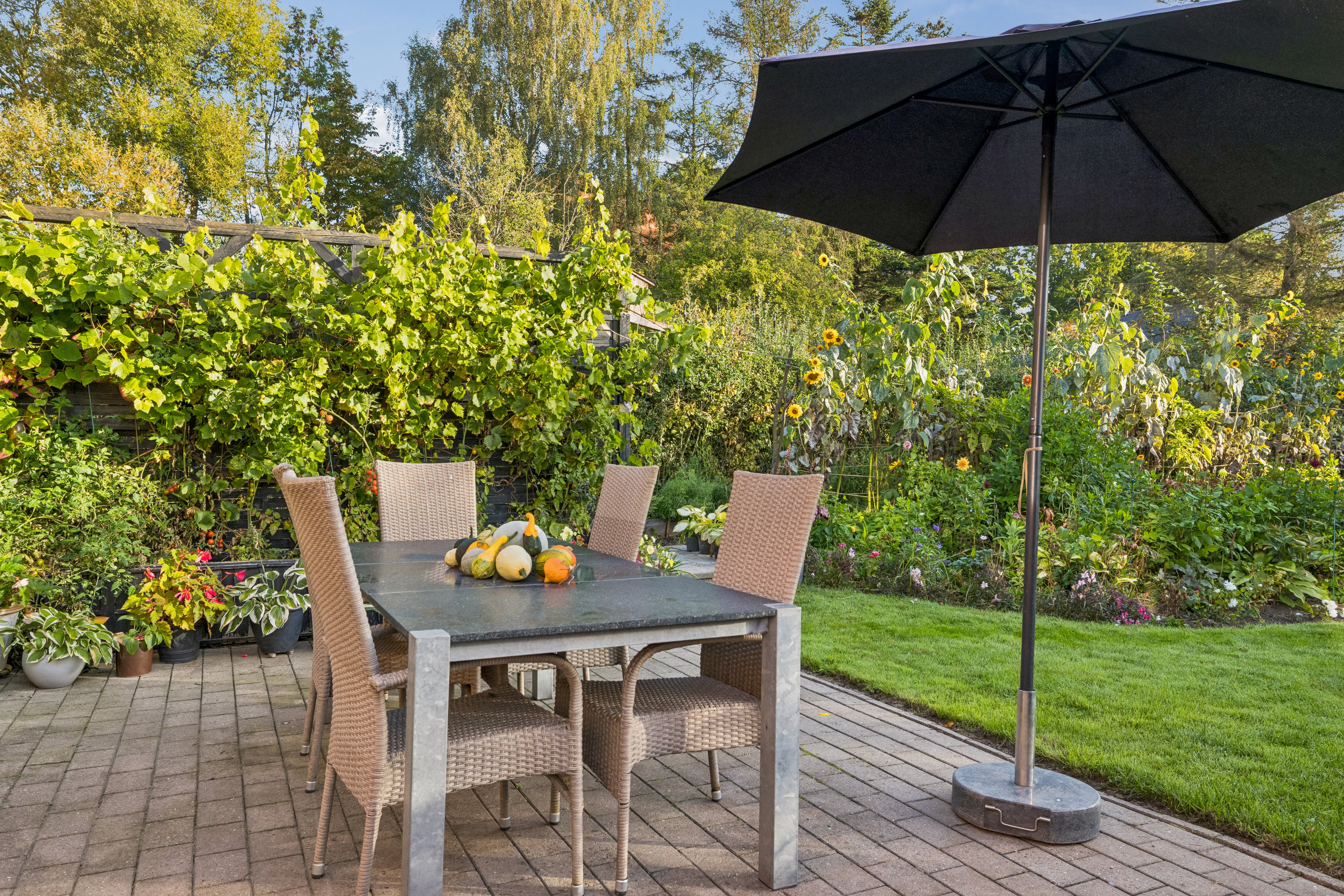 Fremhævet terrasse billede i fuldskærmstilstand. Billede af Teglvej 16, 8930 Randers NØ