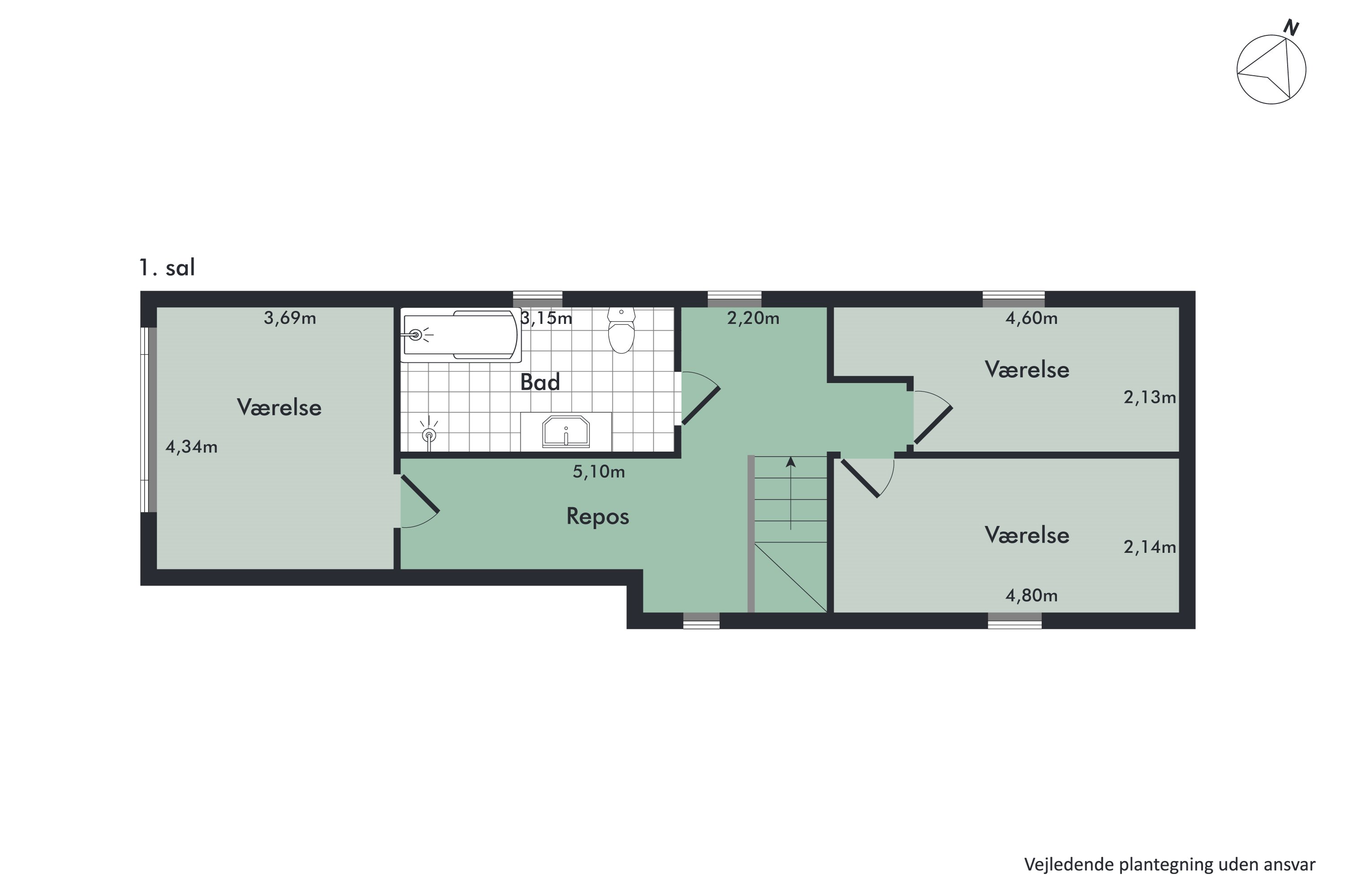 Plantegninger billede af Lollvej 5, 9430 Vadum