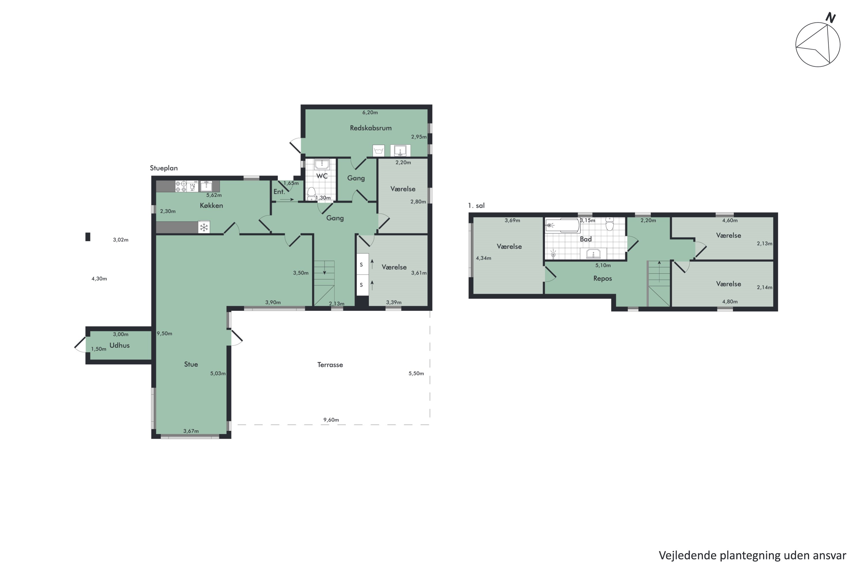 Plantegninger billede af Lollvej 5, 9430 Vadum