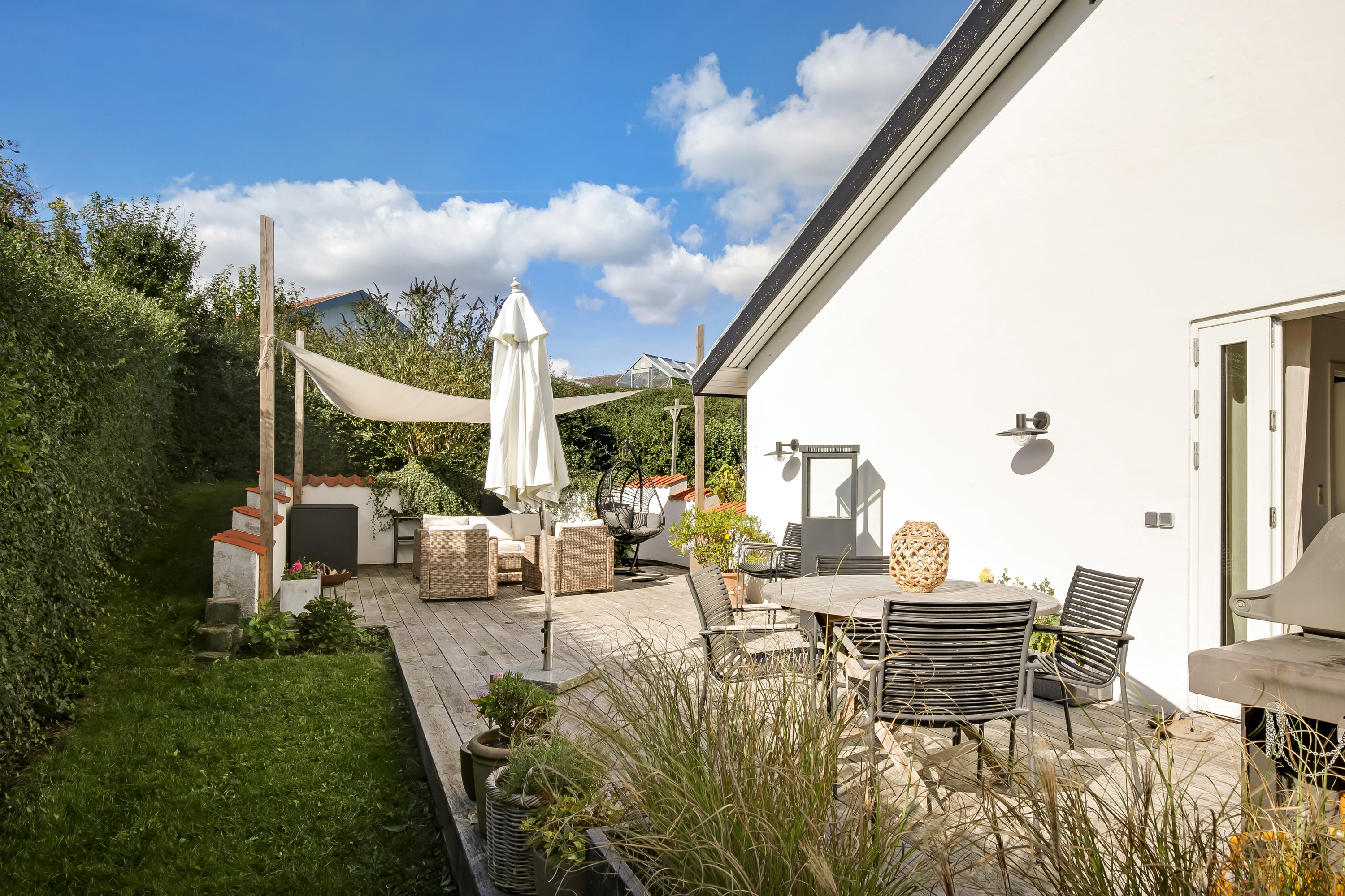 Miniaturebillede 1: terrasse. Billede af Ryomvej 9, Ugelbølle, 8410 Rønde