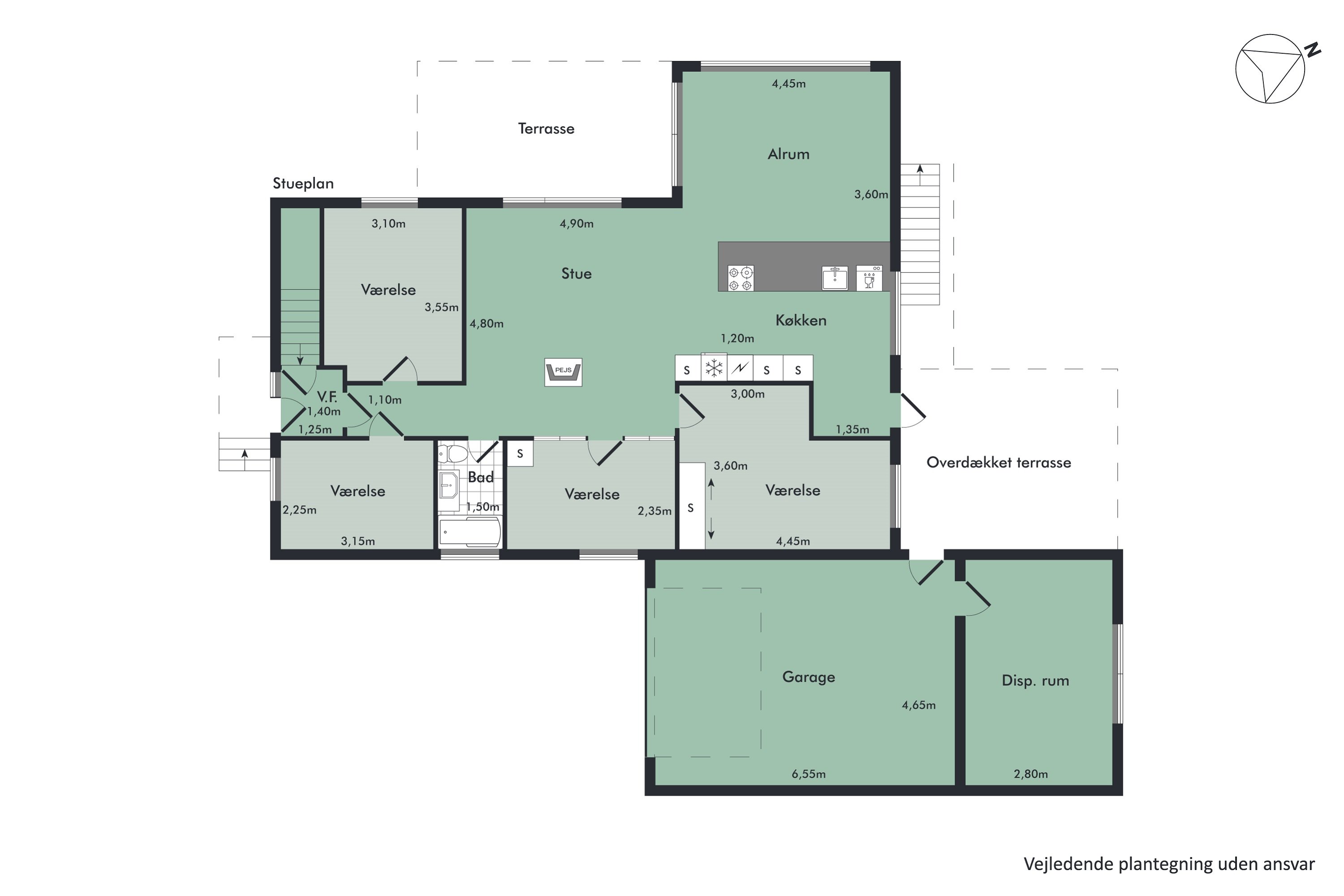 Plantegninger billede af Højbovej 13, Gug, 9210 Aalborg SØ