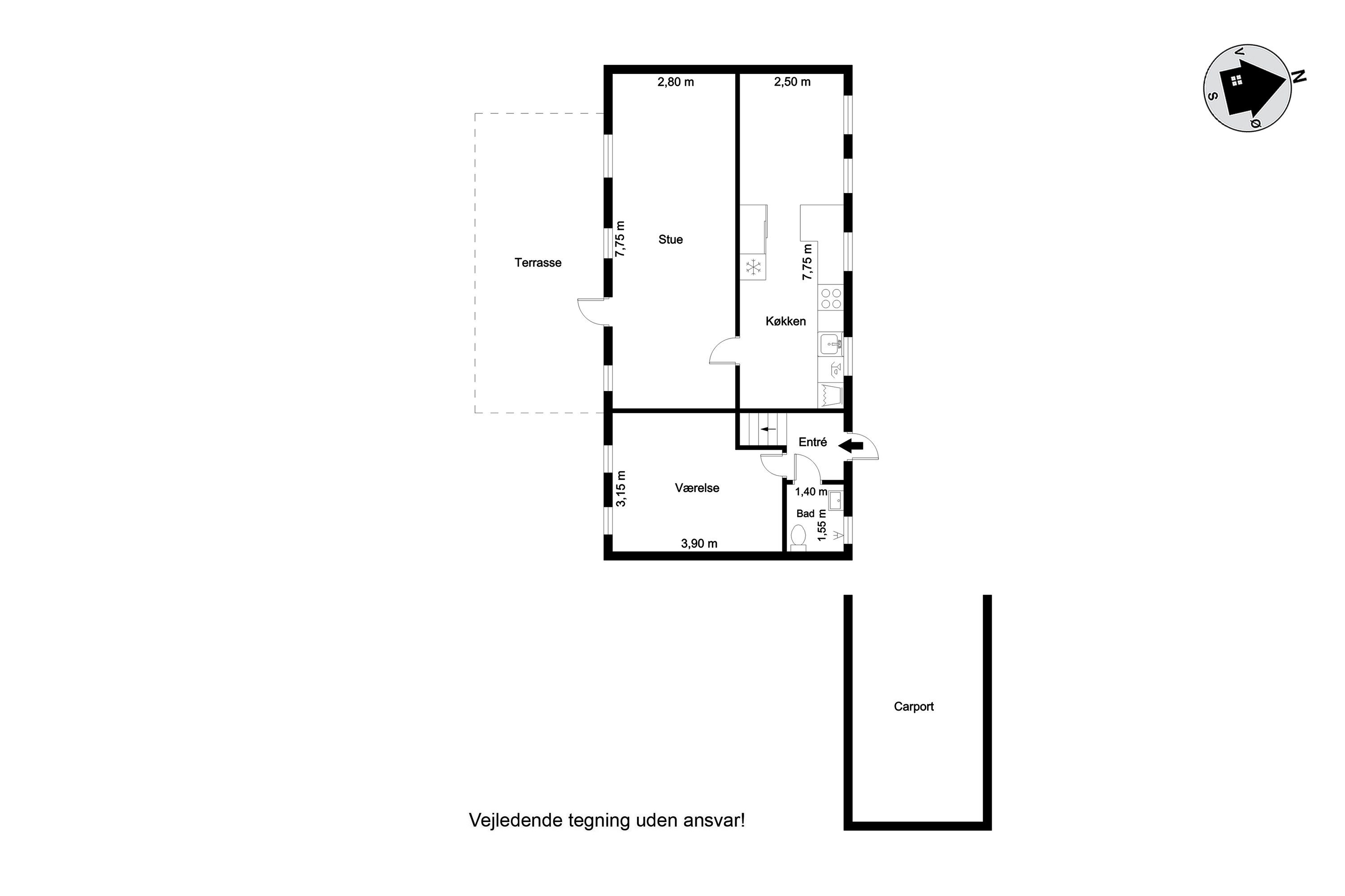 Plantegninger billede af Tøstrupvej 29, Ådum, 6880 Tarm