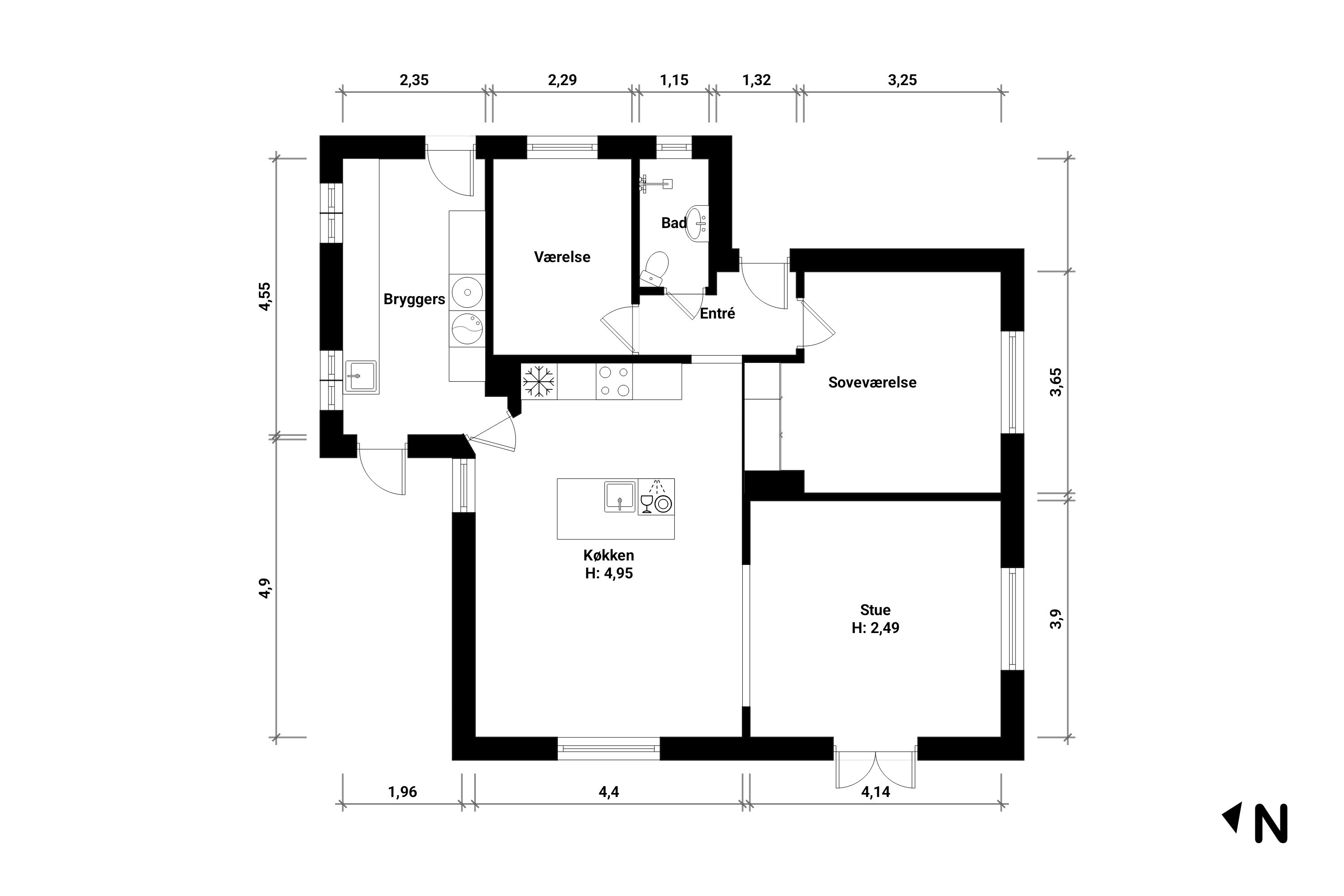 Plantegninger billede af Sundby Birkevej 2, Sundby, 4800 Nykøbing F