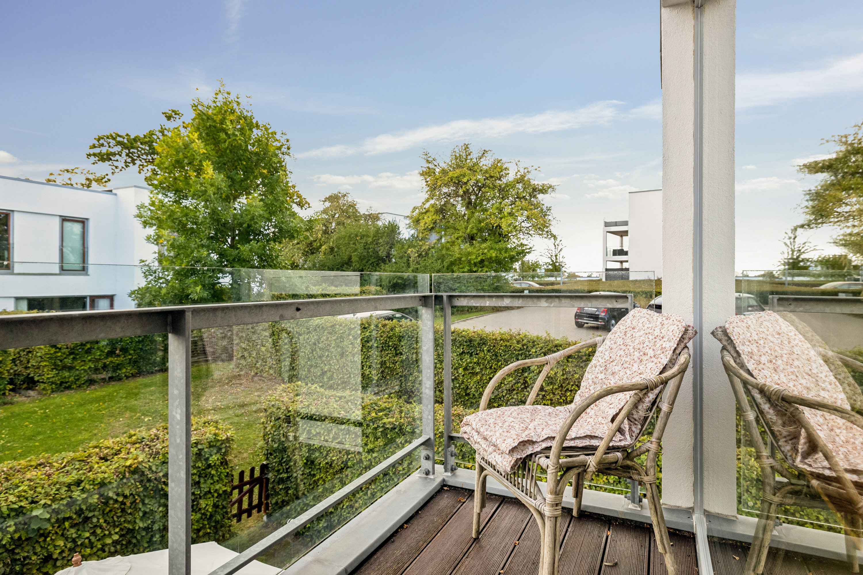 Fremhævet altan billede i fuldskærmstilstand. Billede af Kongefolden 37, Skanderborg Bakker, 8660 Skanderborg