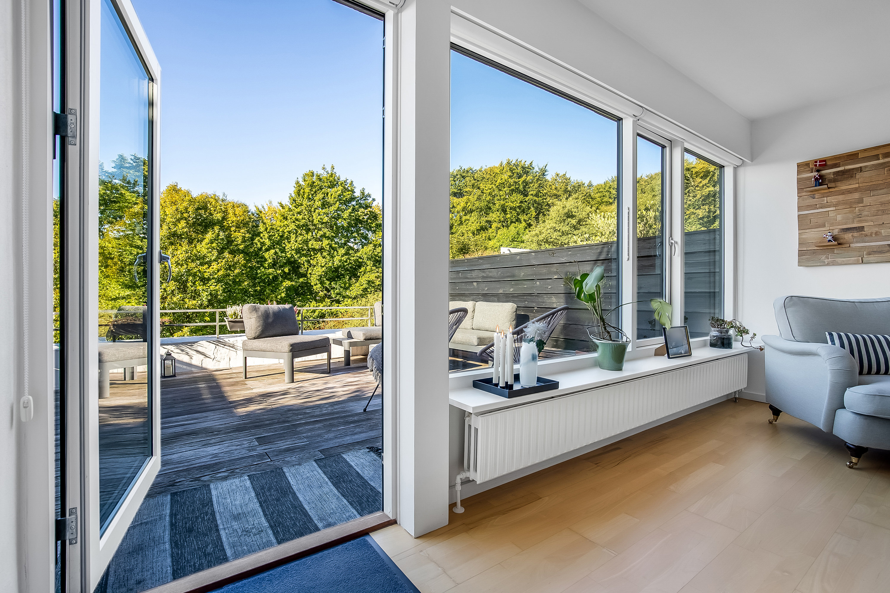 Fremhævet terrasse billede i fuldskærmstilstand. Billede af Terrasseparken 19, Strandhuse, 6000 Kolding