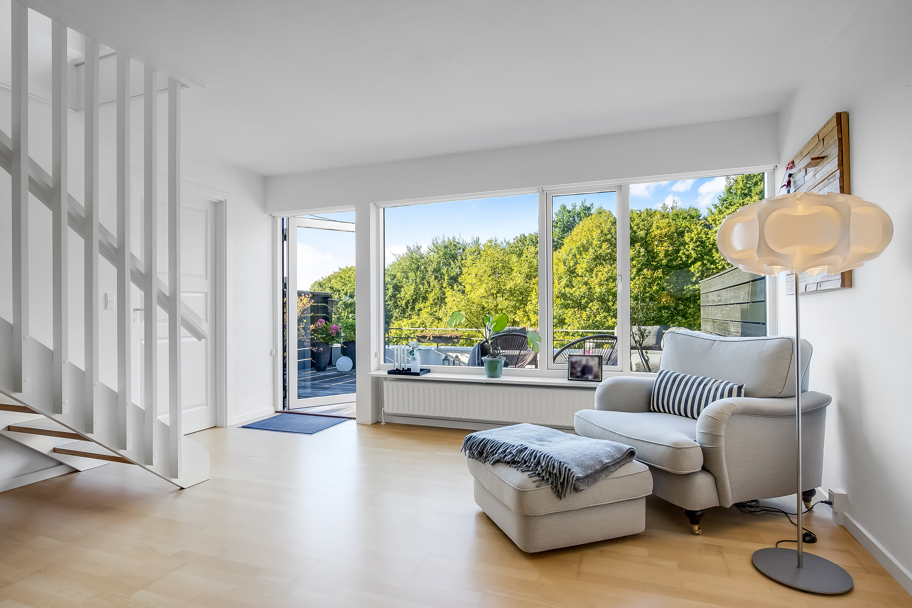 Fremhævet stue billede i fuldskærmstilstand. Billede af Terrasseparken 19, Strandhuse, 6000 Kolding