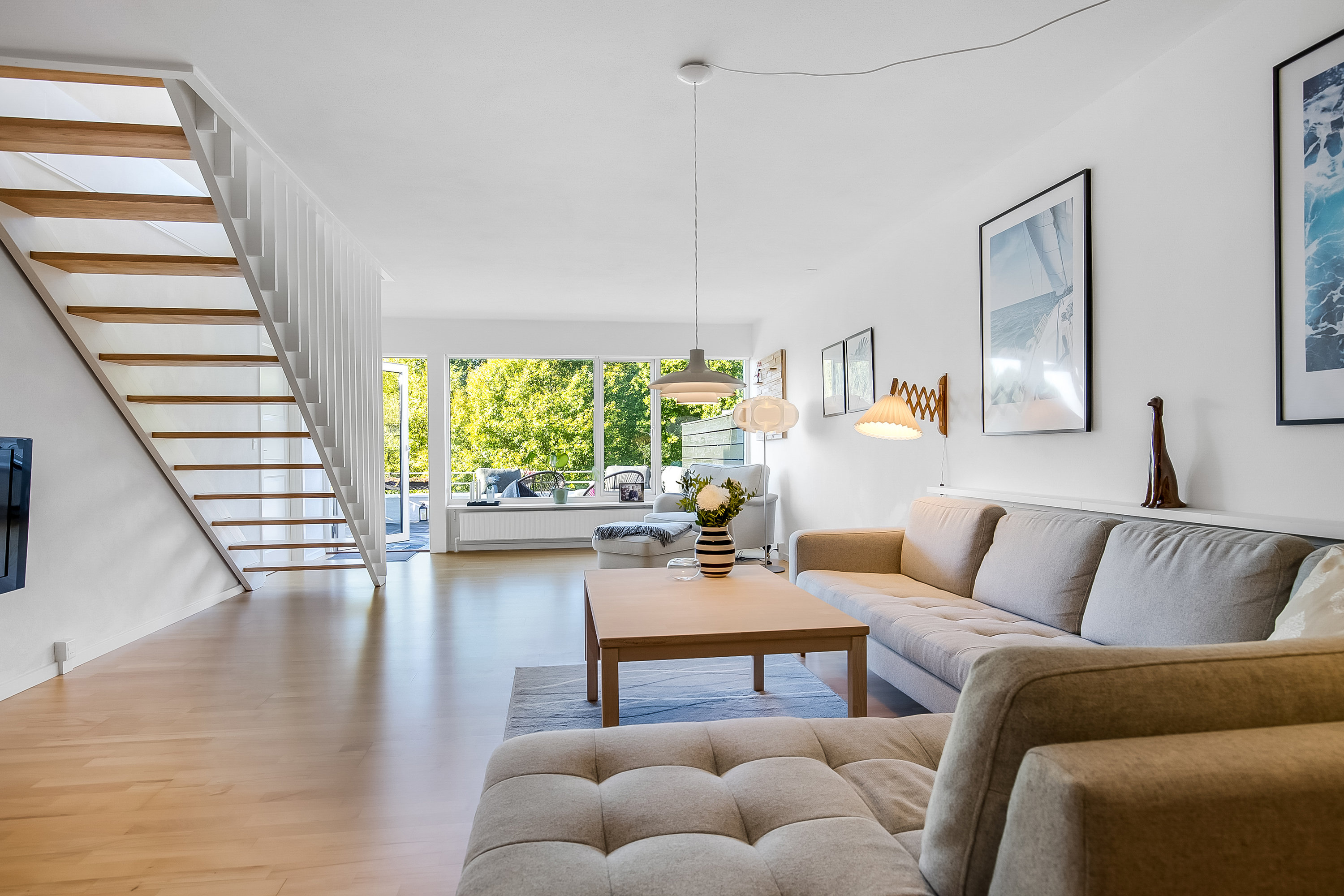 Fremhævet stue billede i fuldskærmstilstand. Billede af Terrasseparken 19, Strandhuse, 6000 Kolding