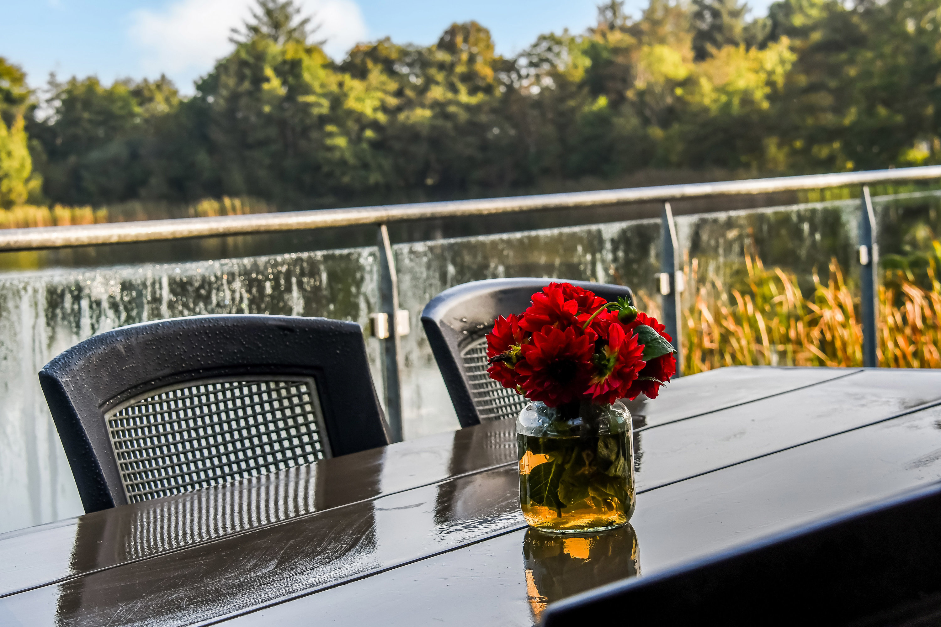 Fremhævet terrasse billede i fuldskærmstilstand. Billede af Tangsgårdsvej 3, Bur, 7570 Vemb