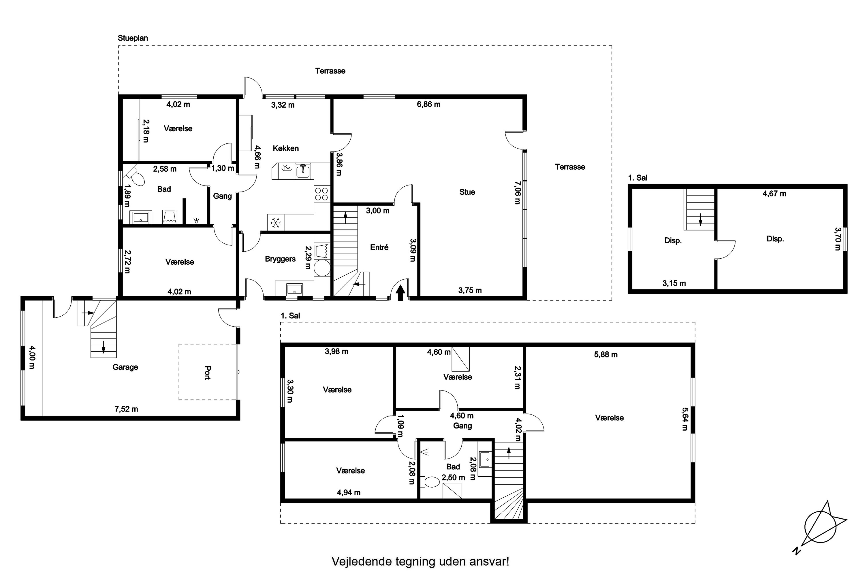 Plantegninger billede af Jørgen Terkelsens V 6, 9760 Vrå