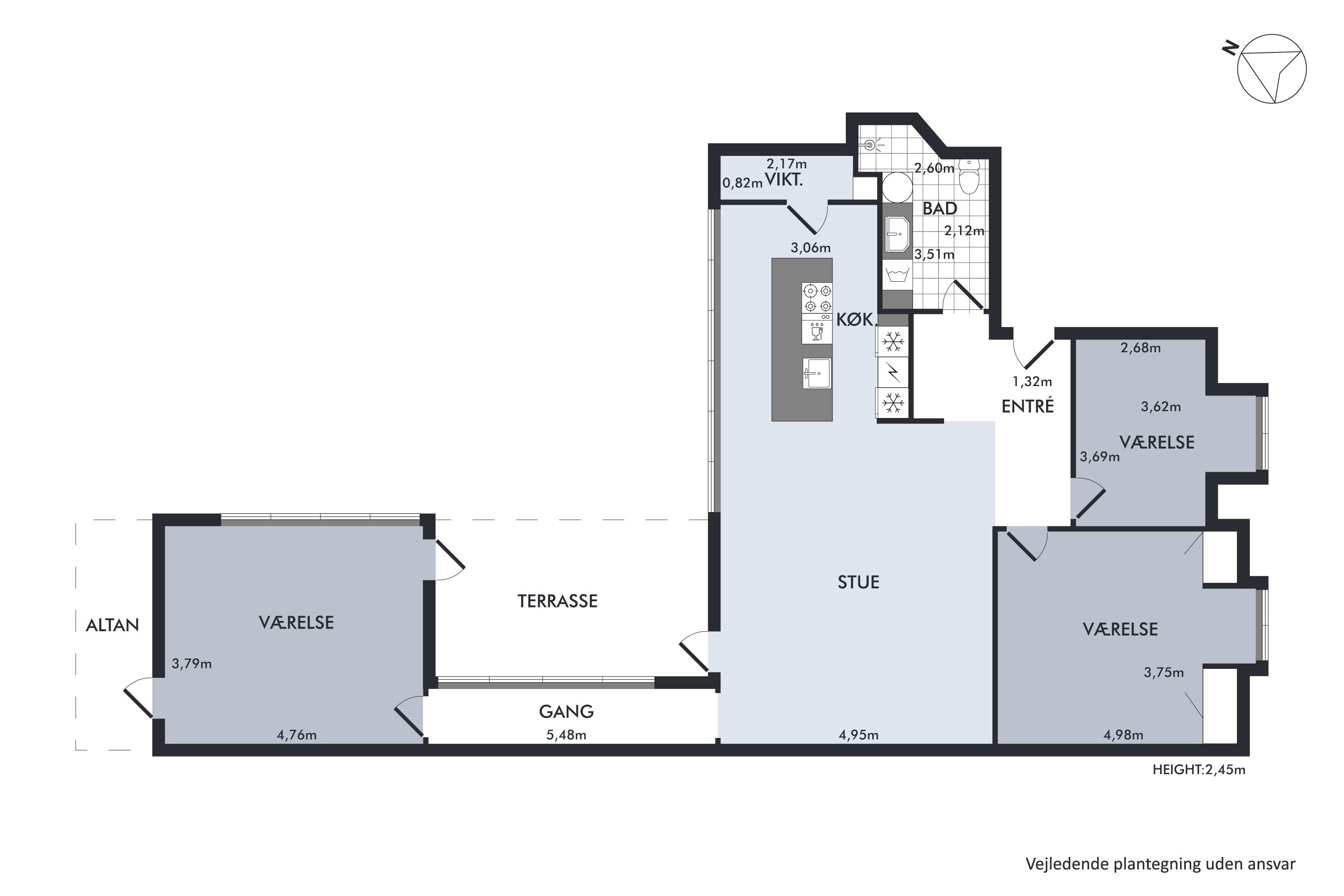 Plantegninger billede af Holsteinsgade 57, 5. tv., 2100 København Ø