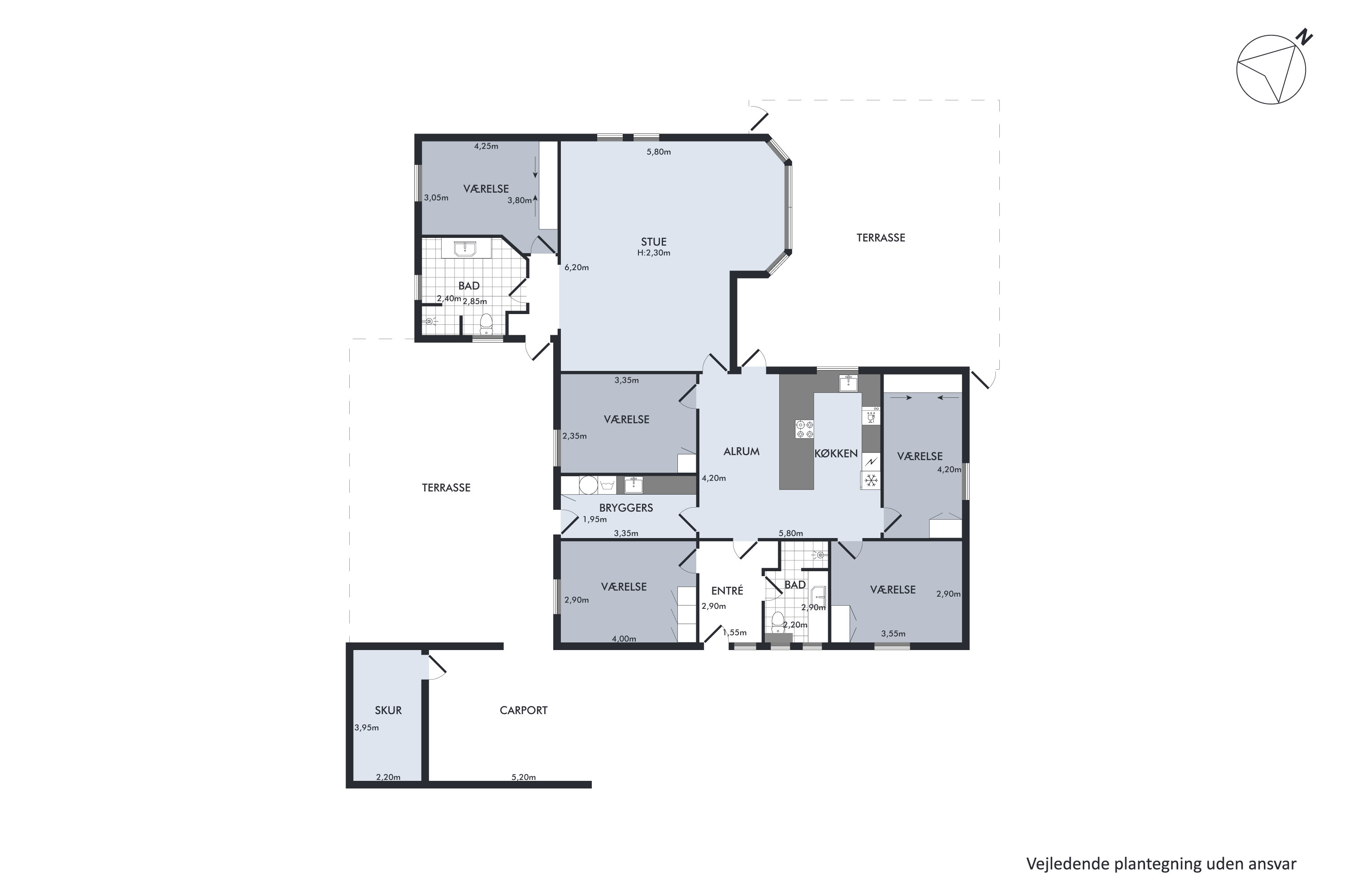 Plantegninger billede af Høvejen 24, Vorup, 8940 Randers SV
