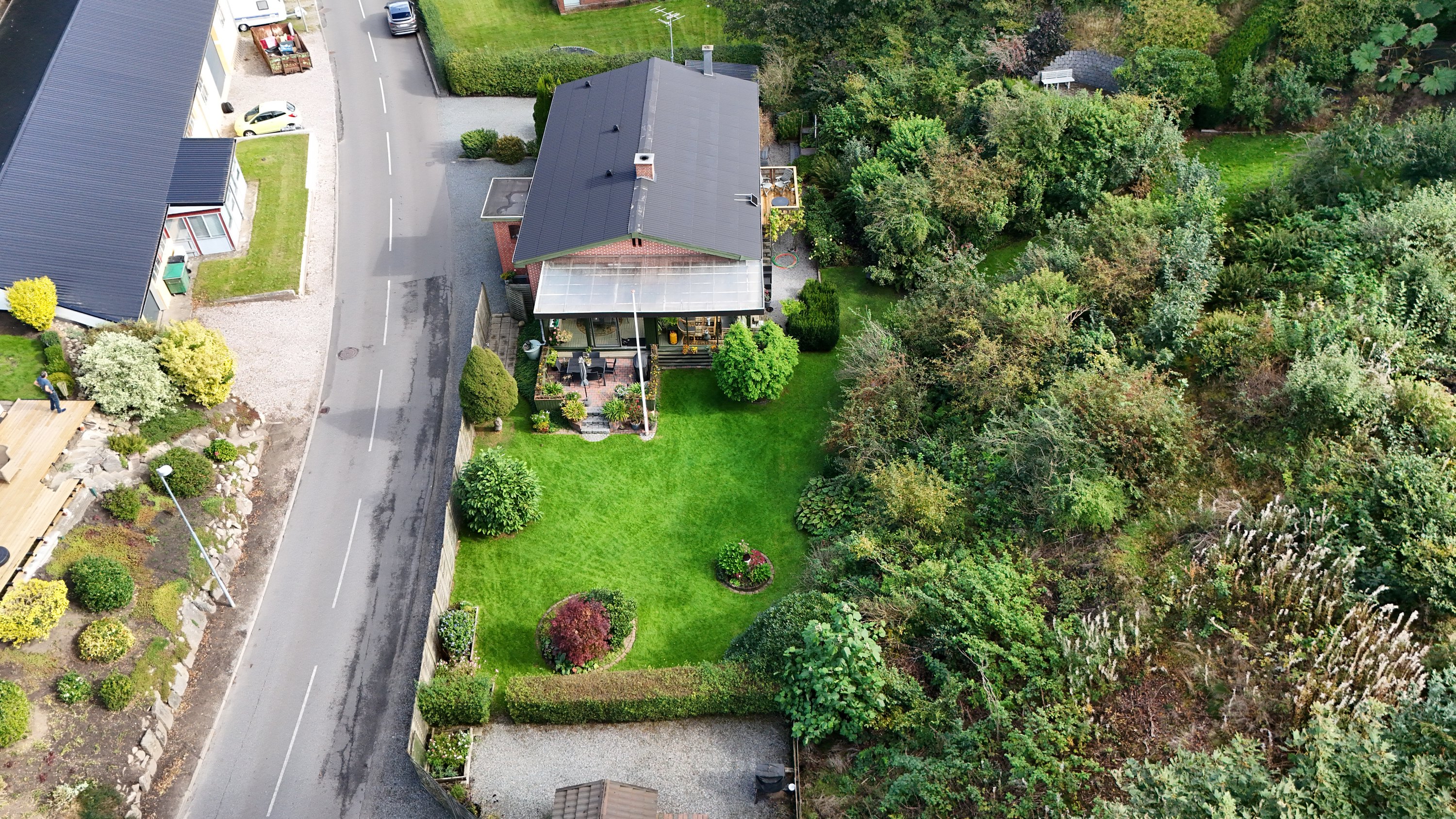 Fremhævet luftfoto billede i fuldskærmstilstand. Billede af Snæbumvej 36B+A, Snæbum, 9500 Hobro