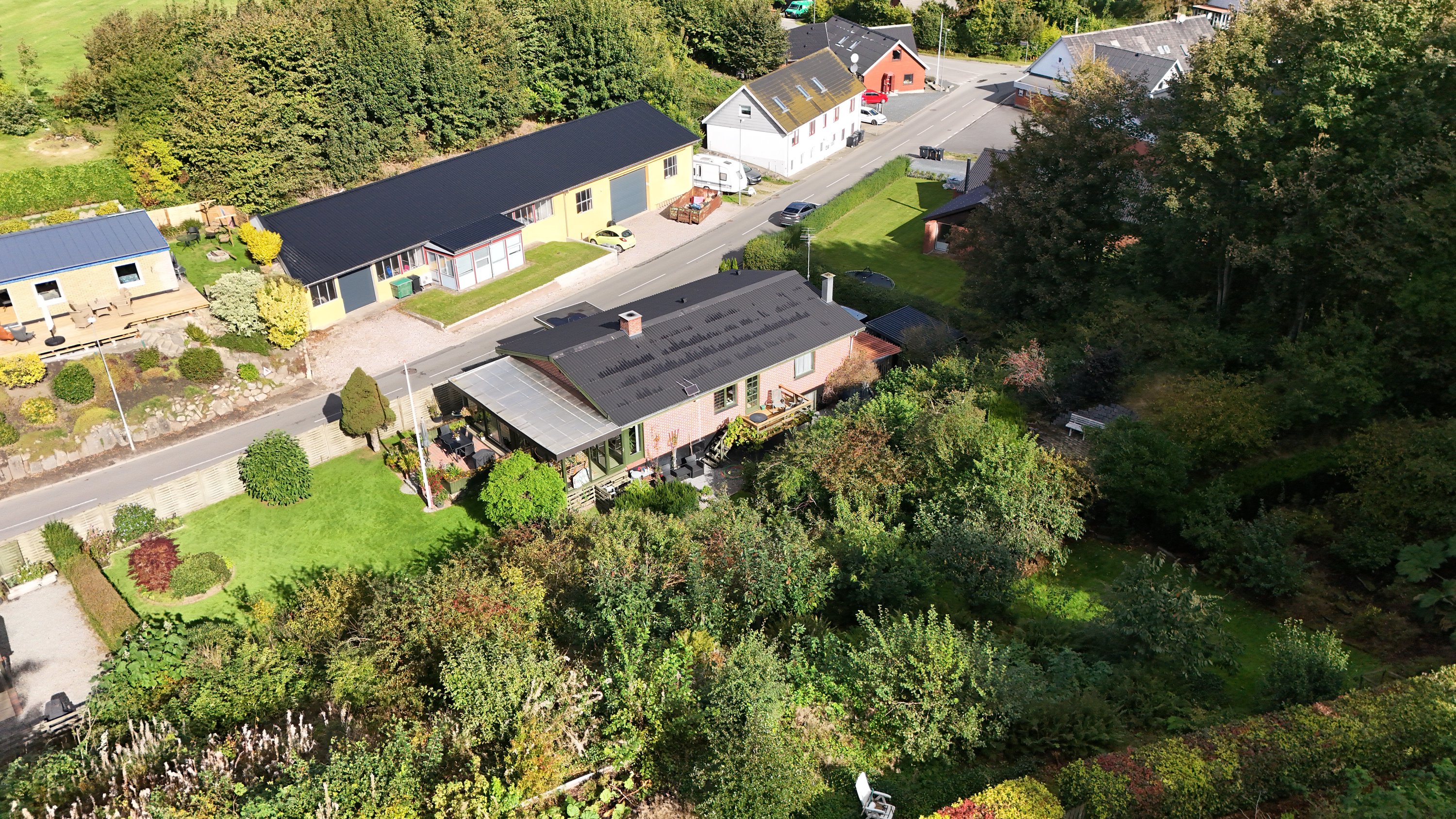 Fremhævet luftfoto billede i fuldskærmstilstand. Billede af Snæbumvej 36B+A, Snæbum, 9500 Hobro