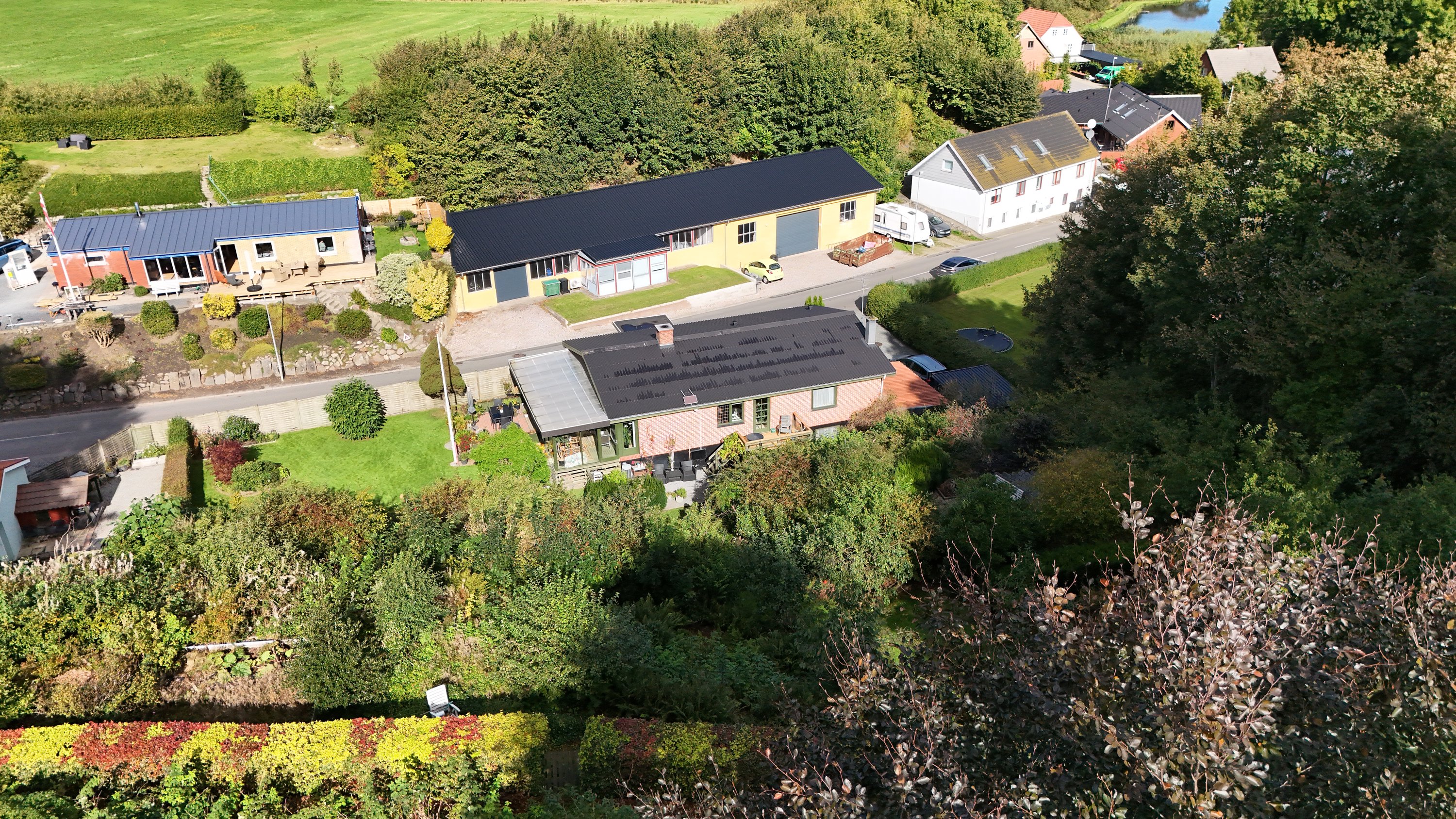 Fremhævet luftfoto billede i fuldskærmstilstand. Billede af Snæbumvej 36B+A, Snæbum, 9500 Hobro