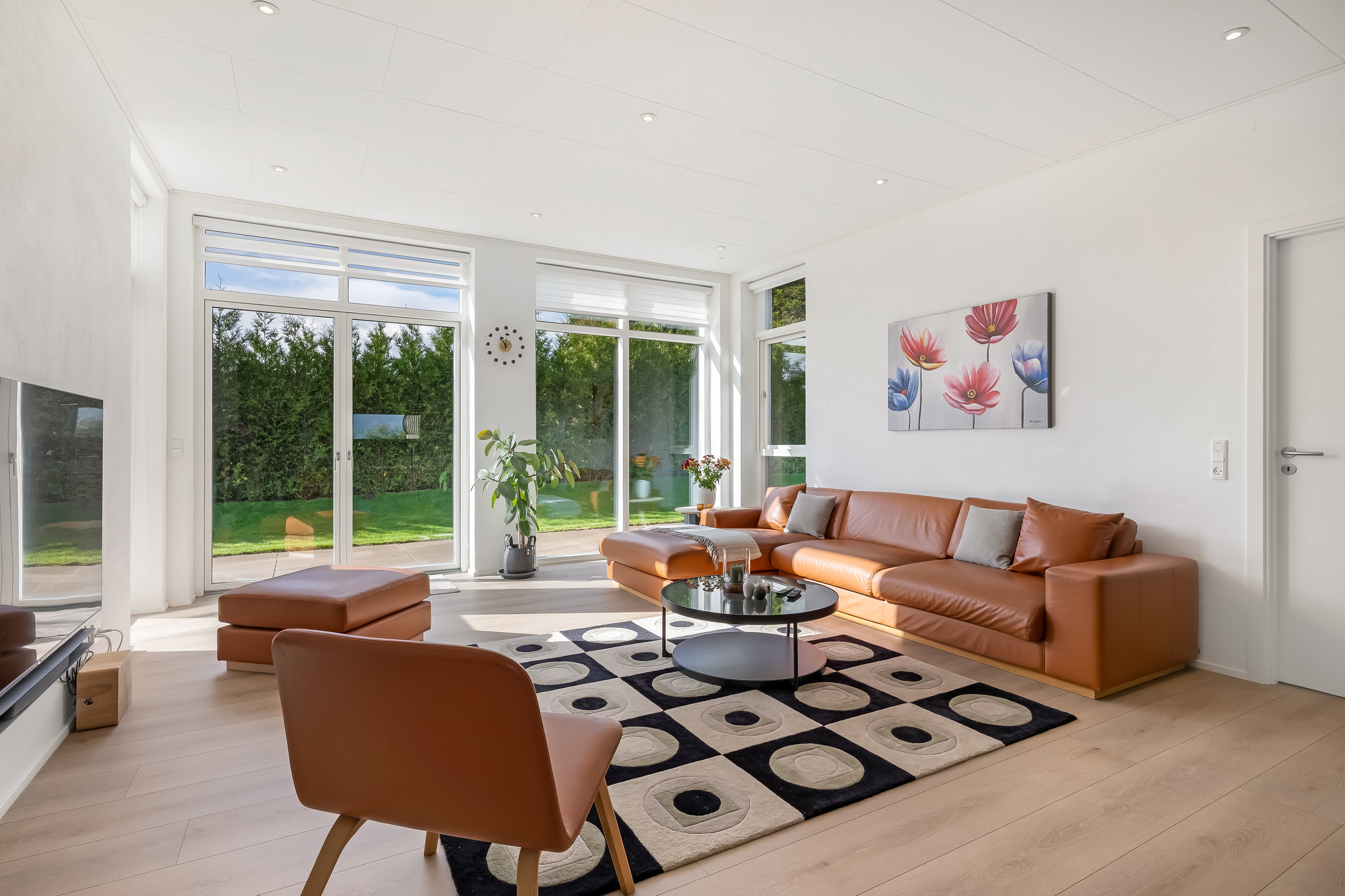 Fremhævet stue billede i fuldskærmstilstand. Billede af Under Bøgen 10, Halgårde, 7500 Holstebro