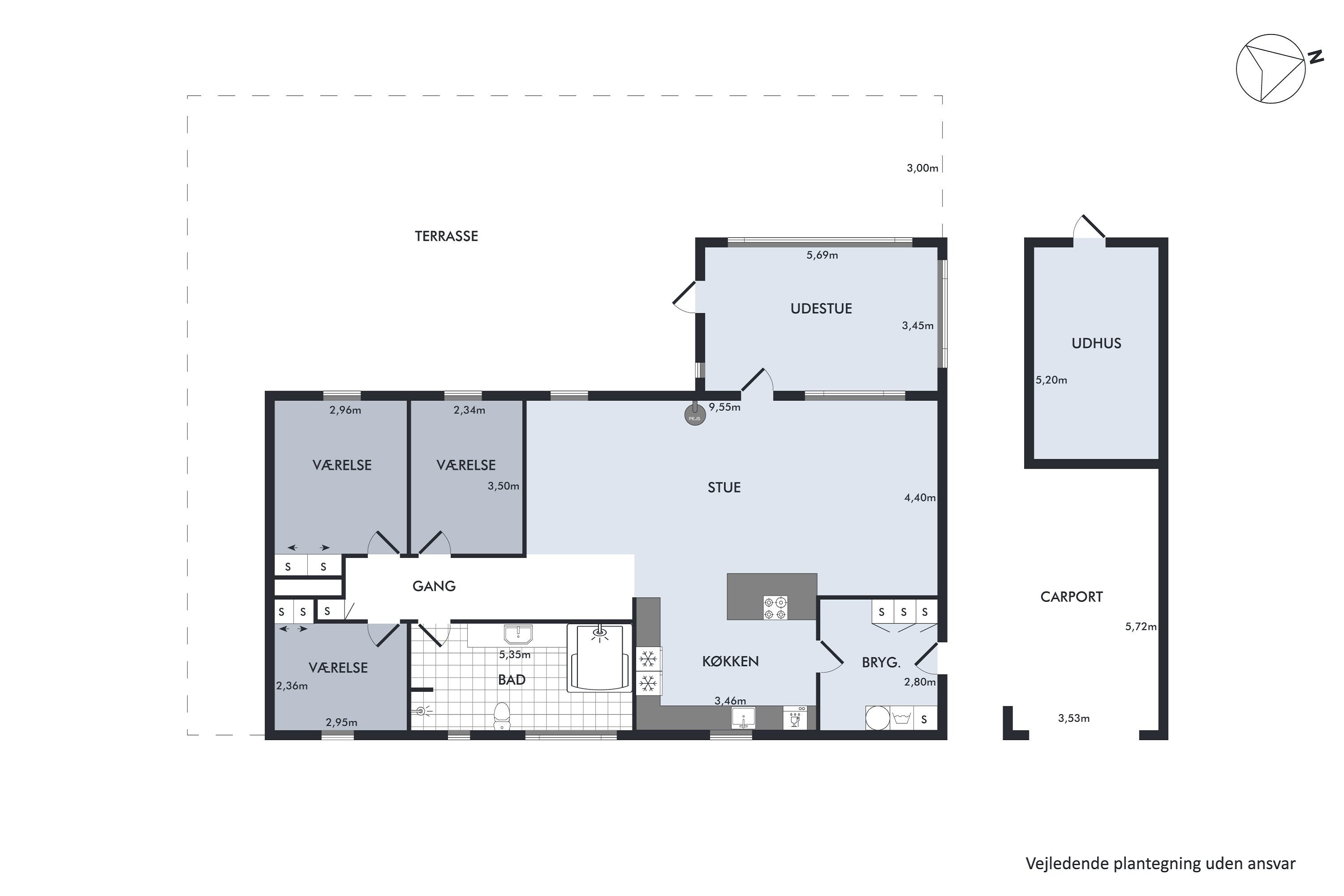 Plantegninger billede af Horsens Kirkevej 23B, Langholt, 9310 Vodskov